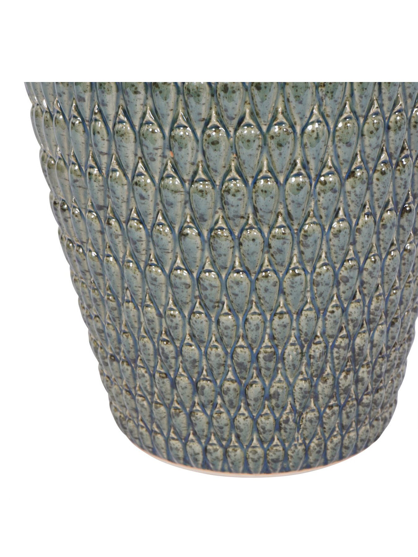 Mediterranean Reactive Glaze Ceramic Planter Green