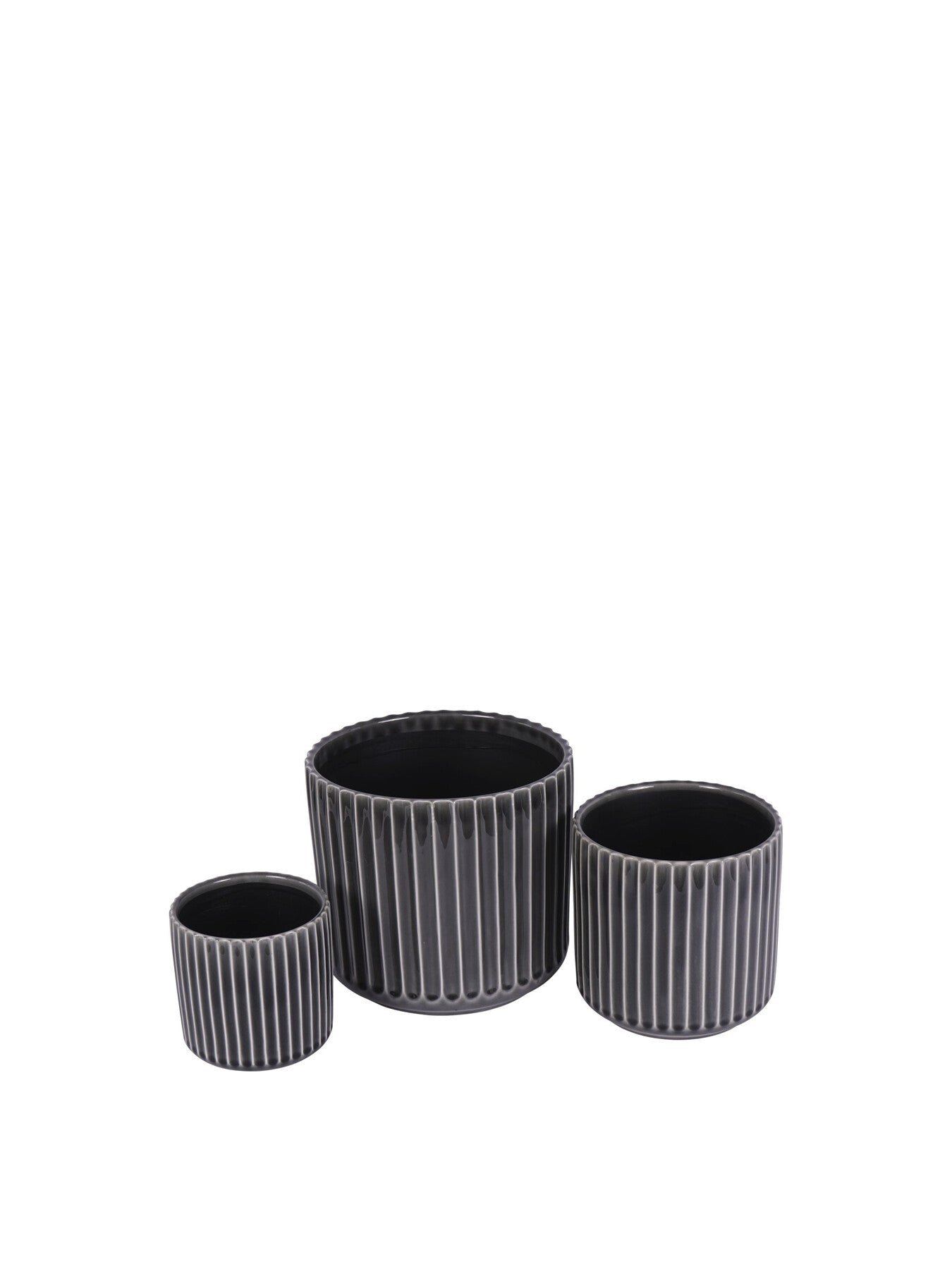 Medini Reactive Glaze Ceramic Planter Set of Three