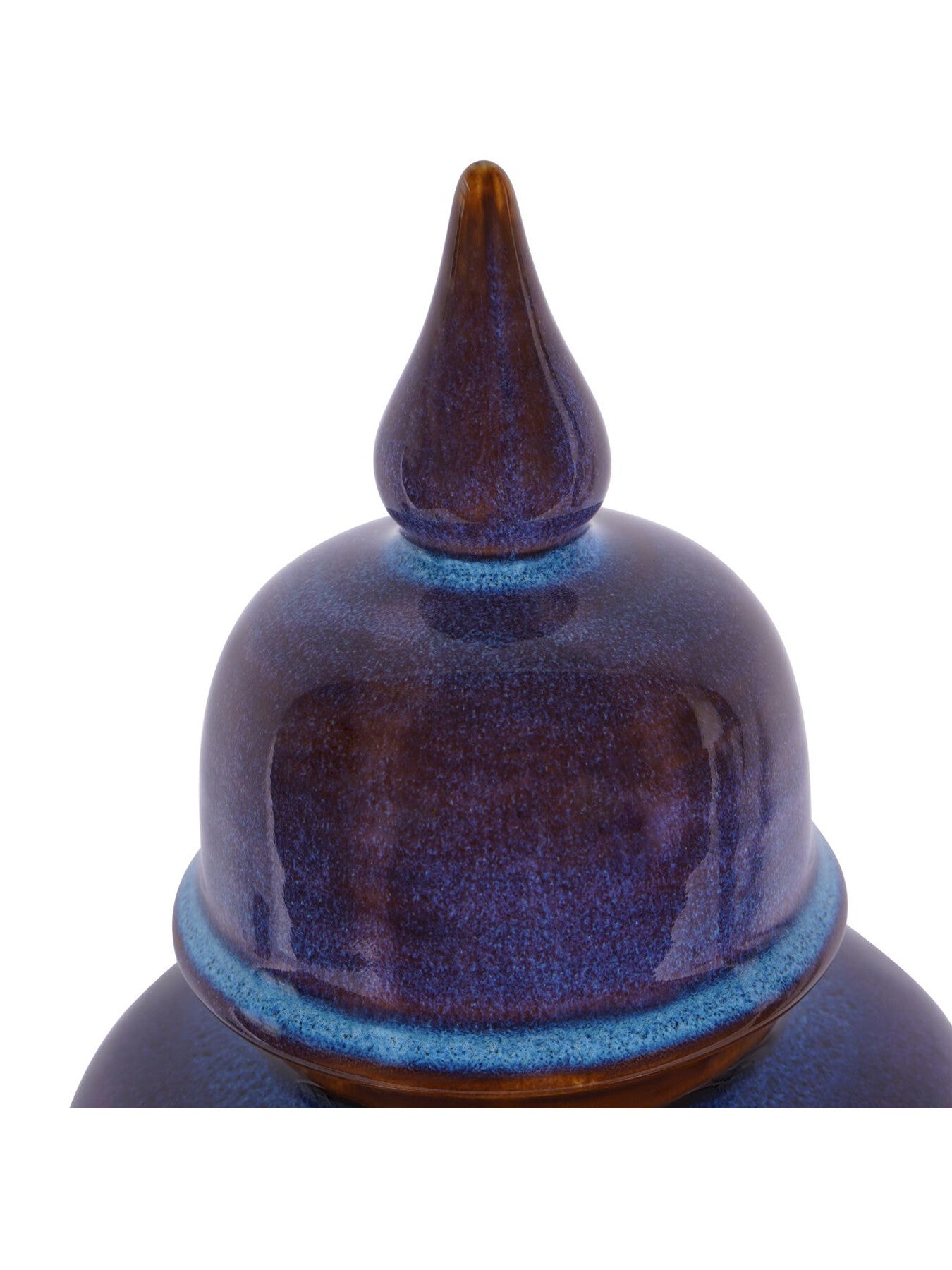 Mediterranean Ginger Jar Reactive Glazed Ceramic Blue