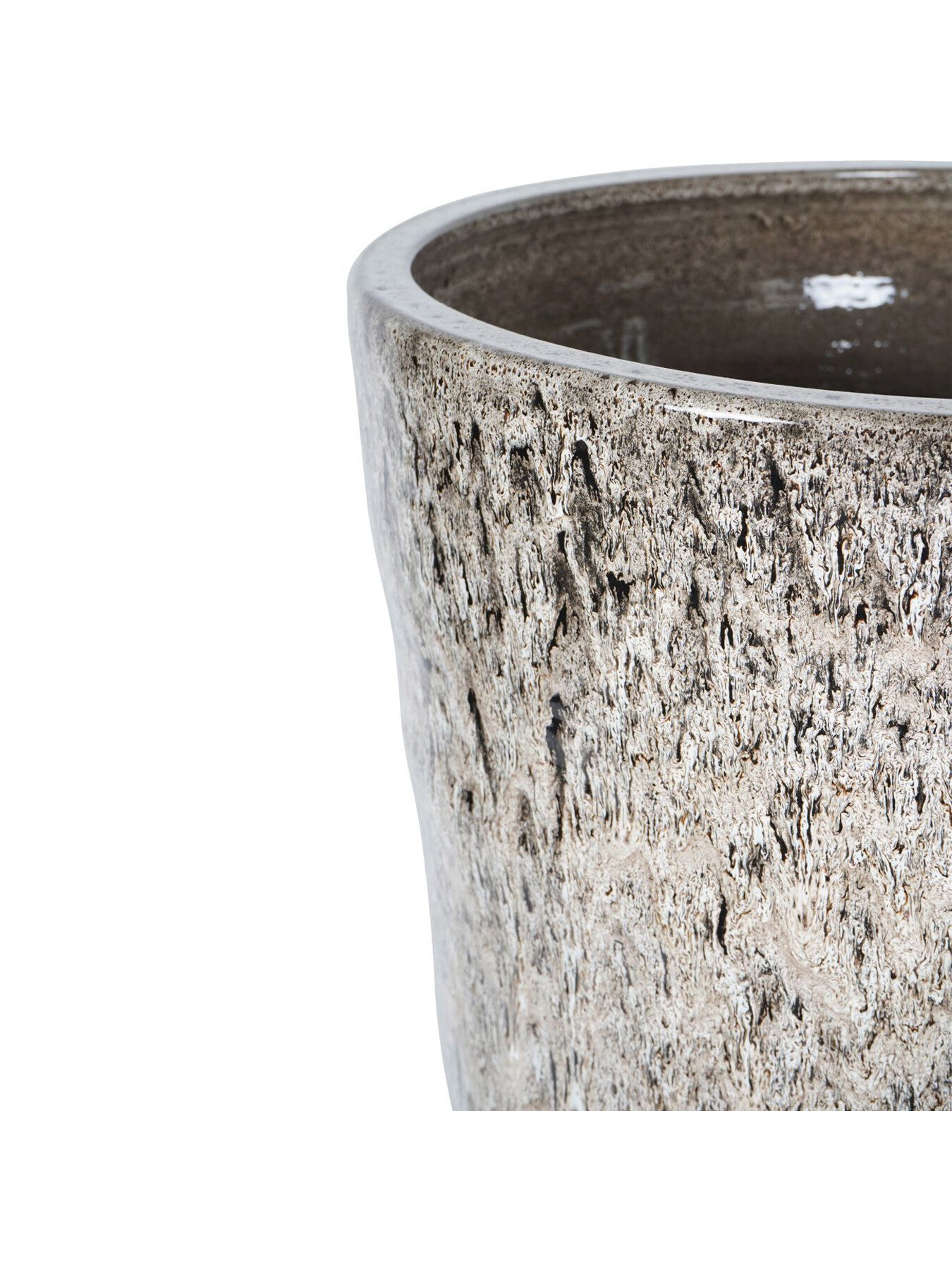 Mederno Reactive Glaze Ceramic XL Tall Planter Taupe