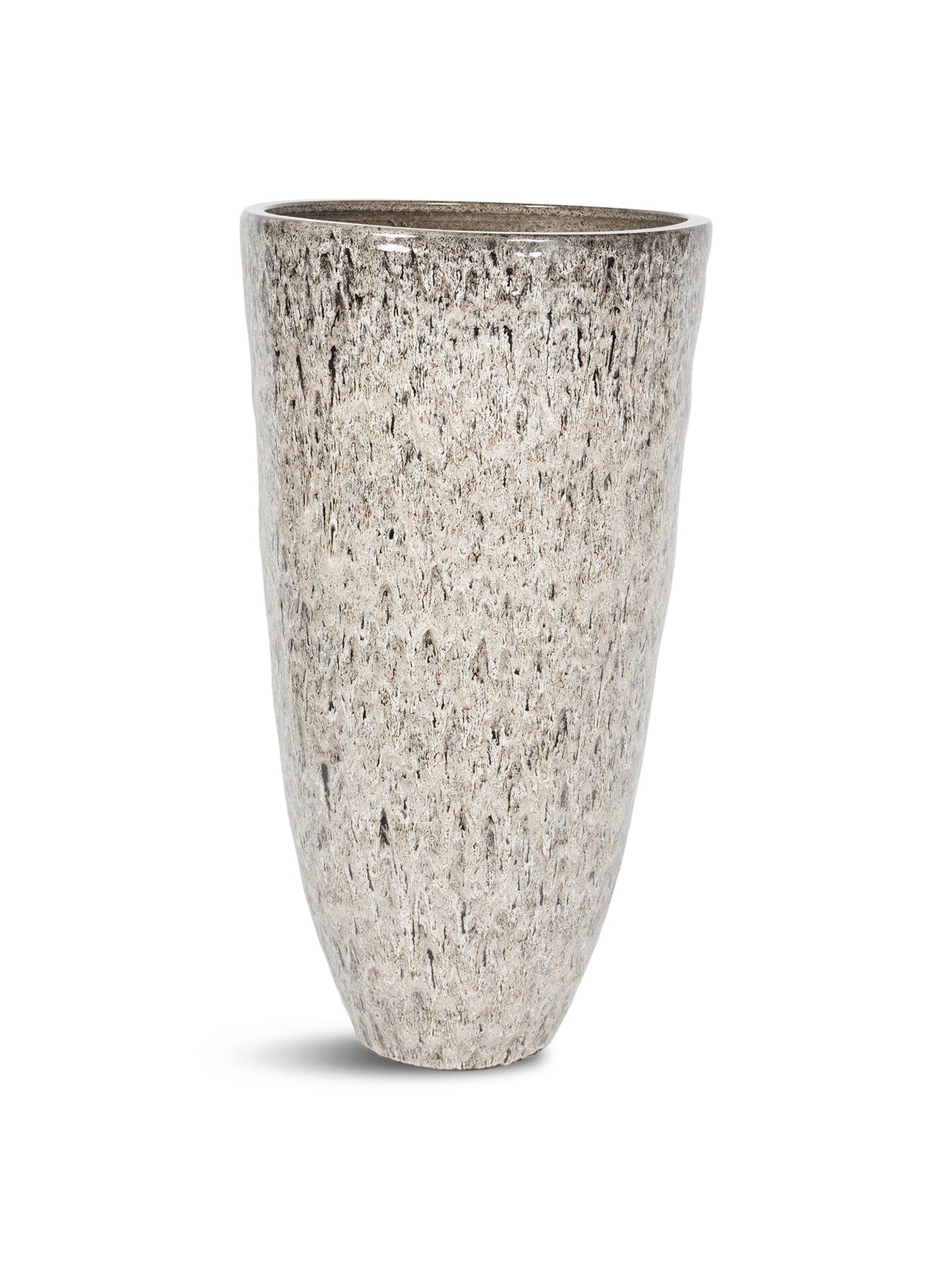 Mederno Reactive Glaze Ceramic XL Tall Planter Taupe