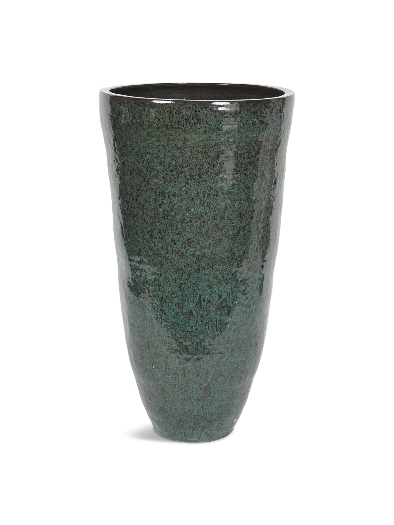Mederno Reactive Glaze Ceramic XL Tall Planter Green