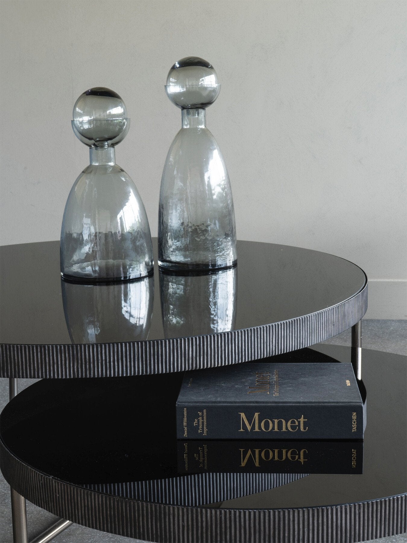 Vitrum Smoked Bottle Vase 43cm