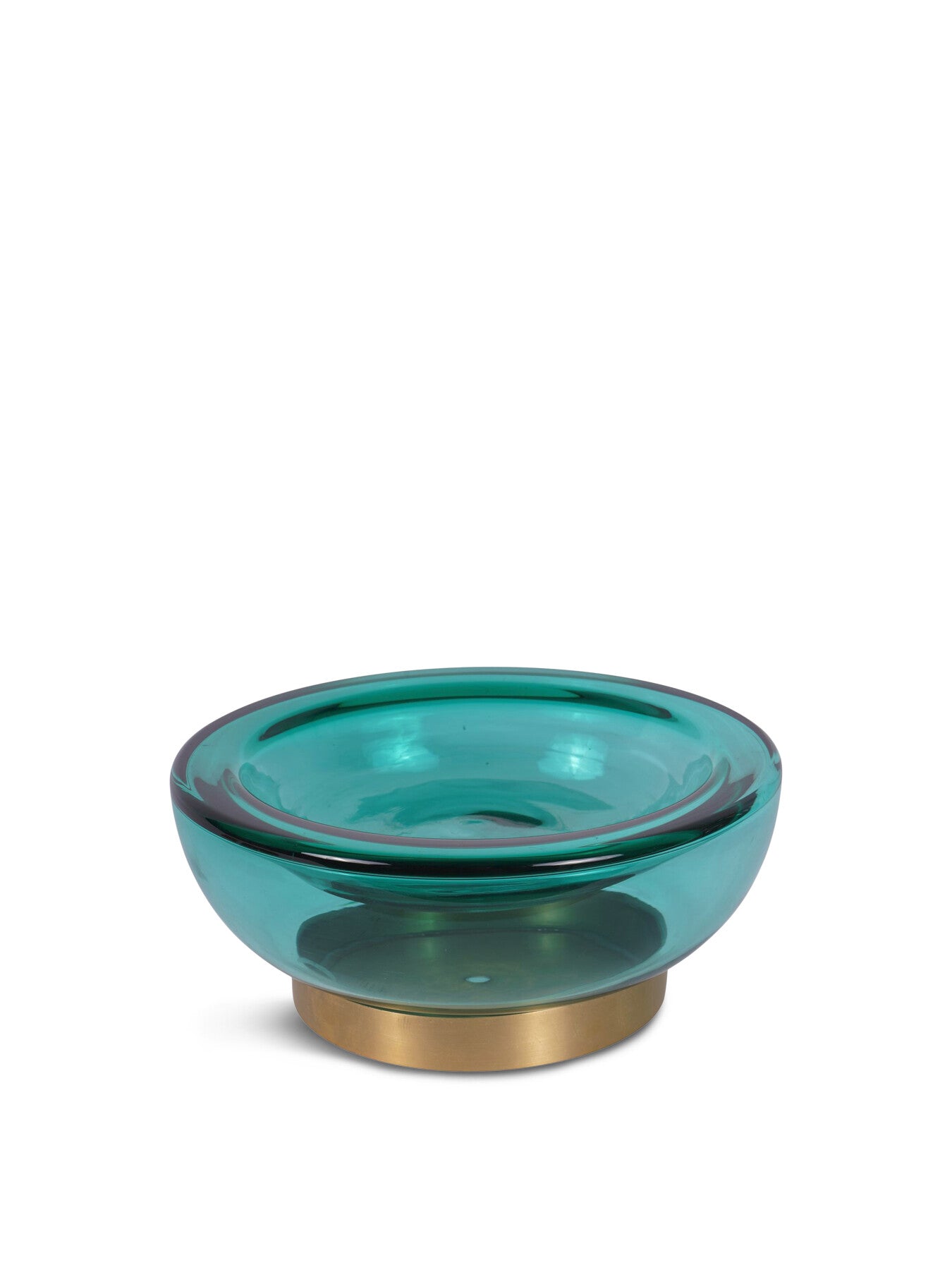 Jorum Collection Glass Bowl with Brass Detail