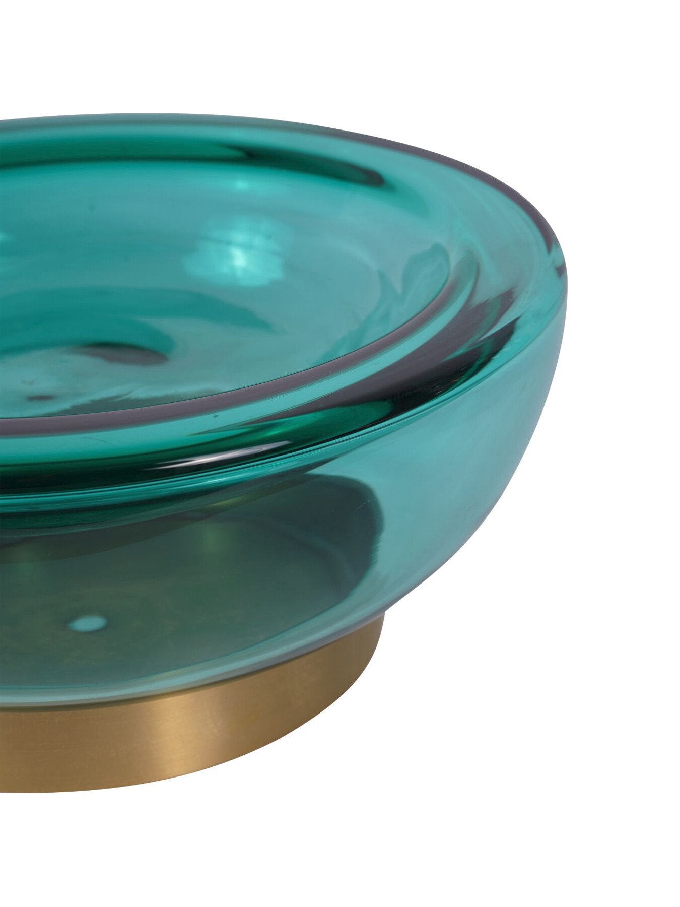 Jorum Collection Glass Bowl with Brass Detail