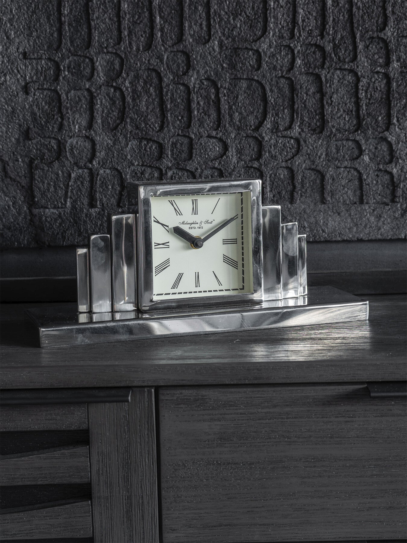 Plaza Nickel Mantel Clock