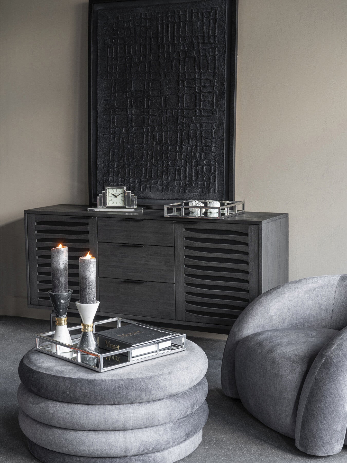 Plaza Nickel Mantel Clock