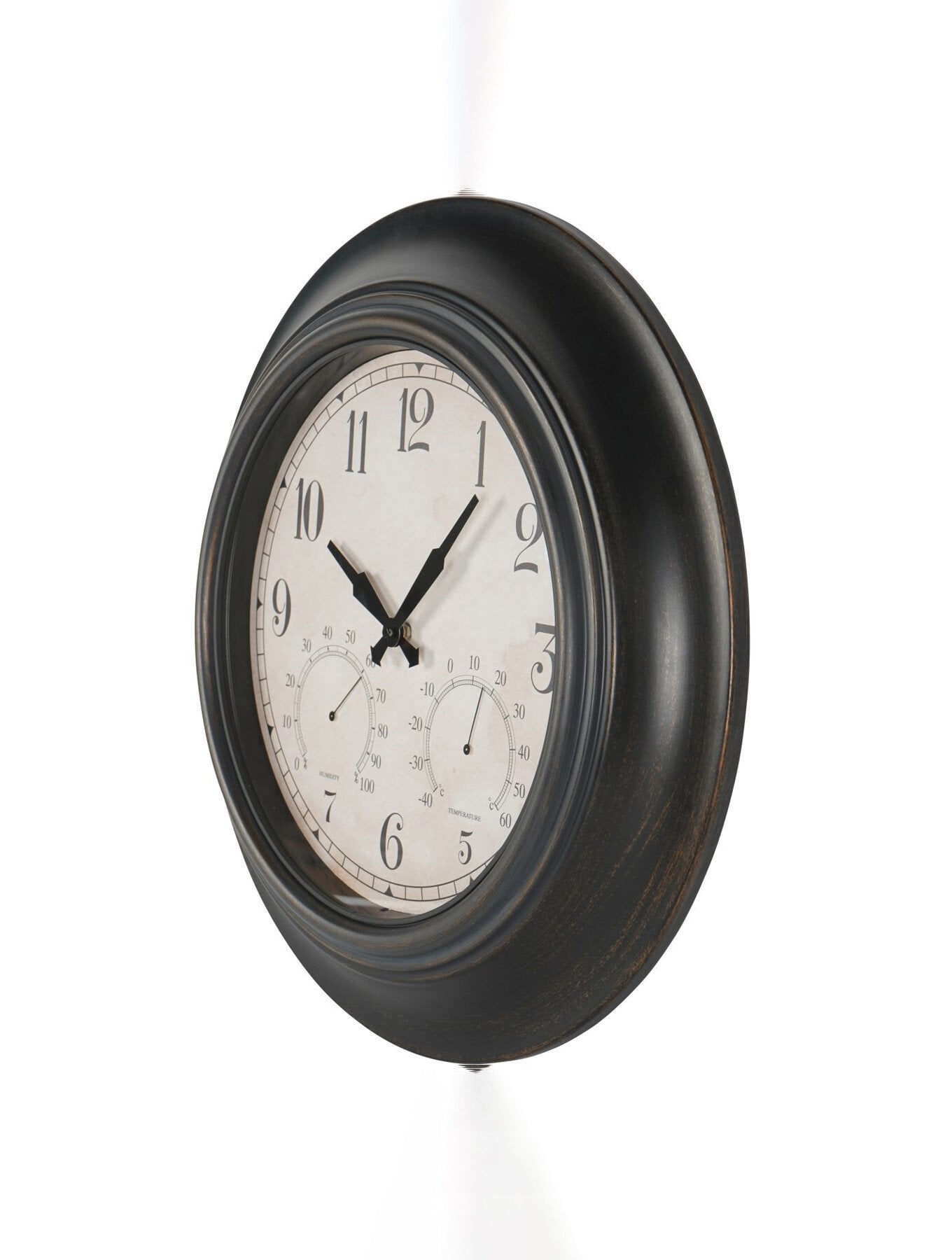 Outdoor Metal Clock with Temperature and Humid