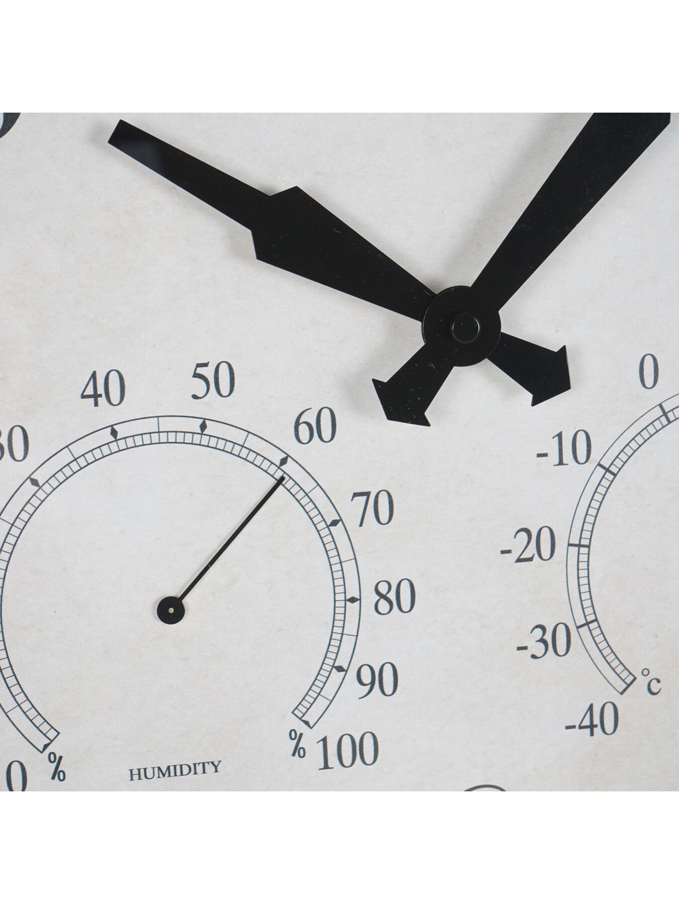 Outdoor Metal Clock with Temperature and Humid