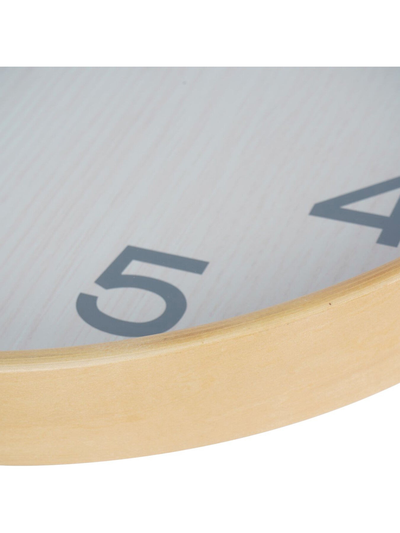 Grain Effect Clock 53cm Light Natural