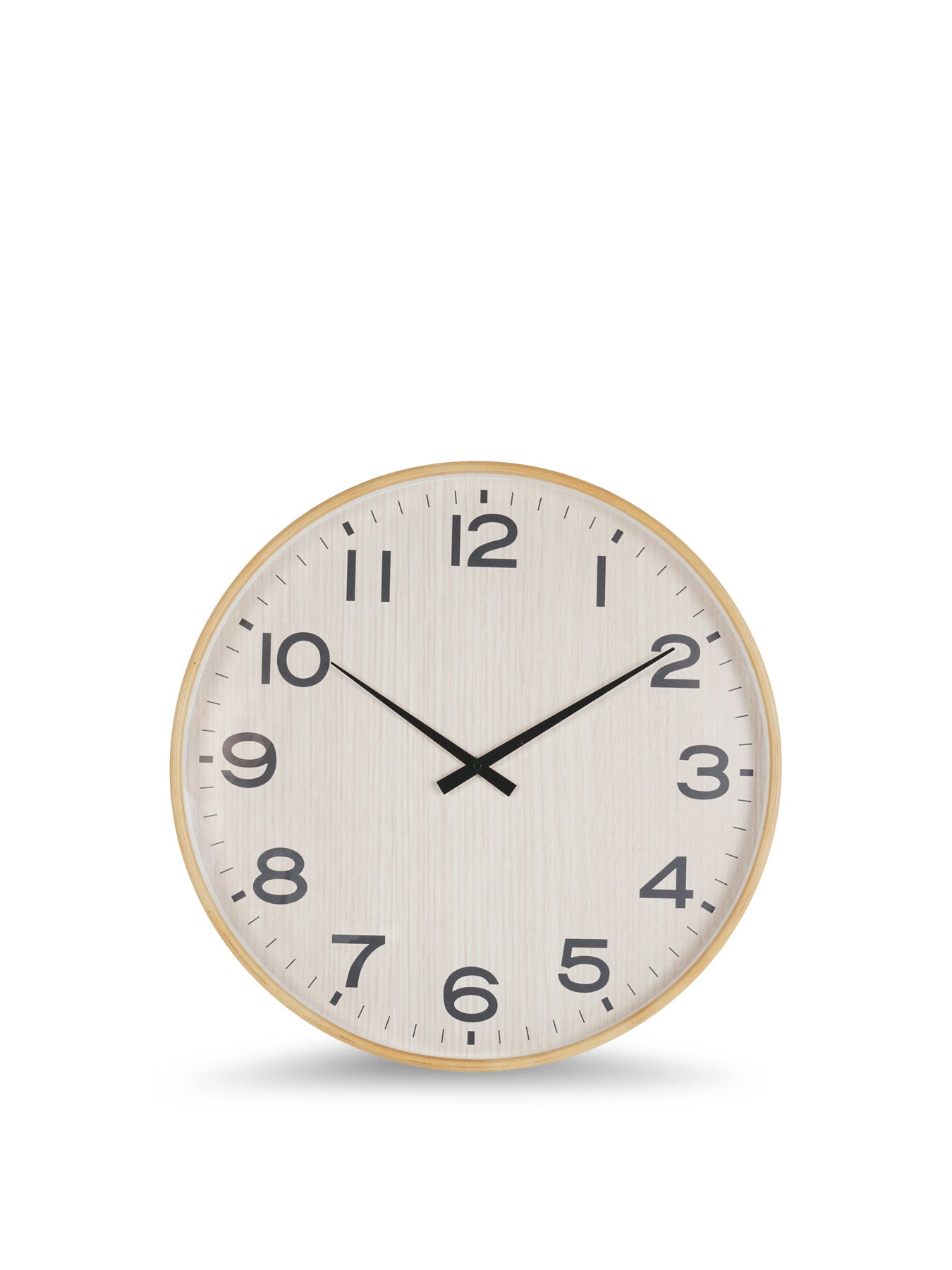 Grain Effect Clock 53cm Light Natural