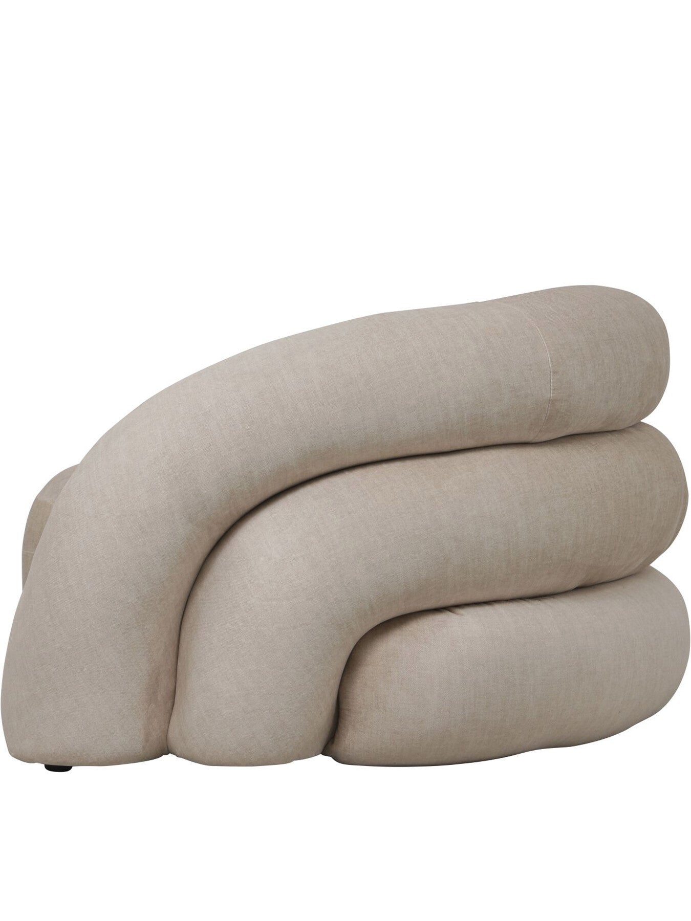 Casa Upholstered Curved Snug Chair Cream