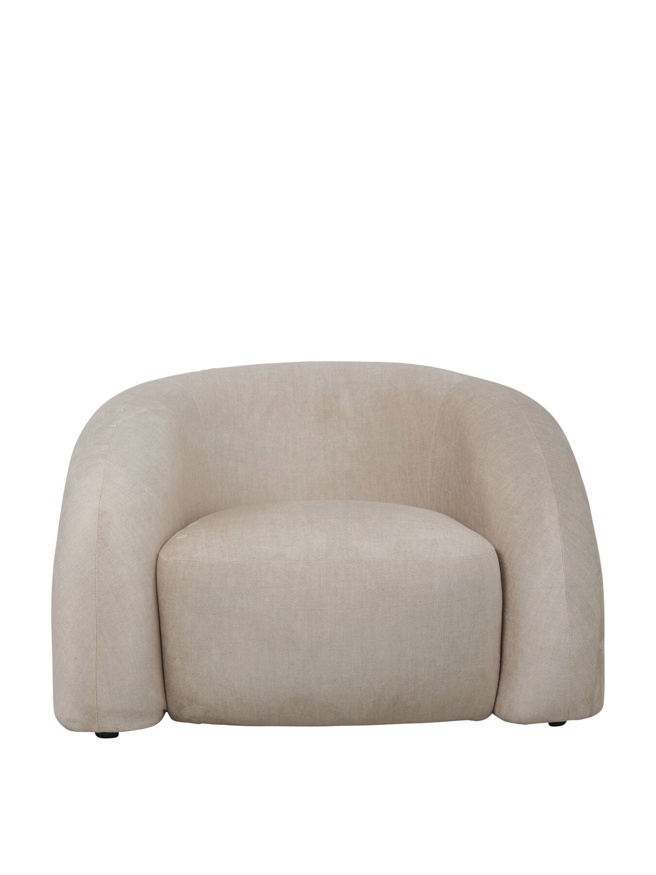 Casa Upholstered Curved Snug Chair Cream