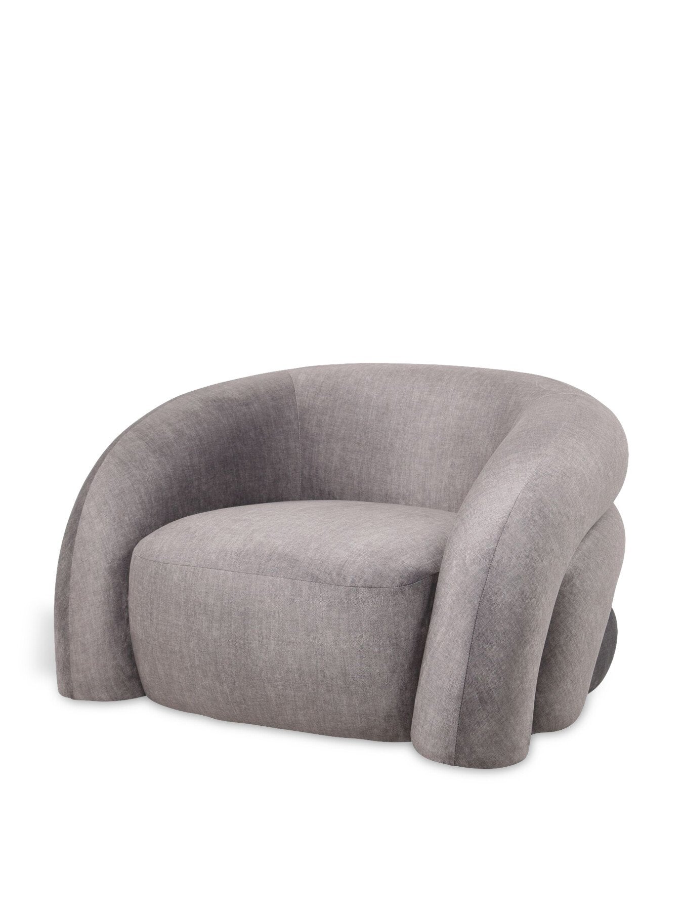 Casa Upholstered Curved Snug Chair Grey
