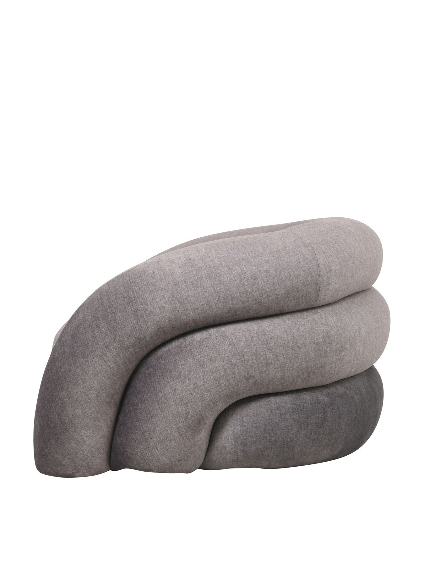 Casa Upholstered Curved Snug Chair Grey