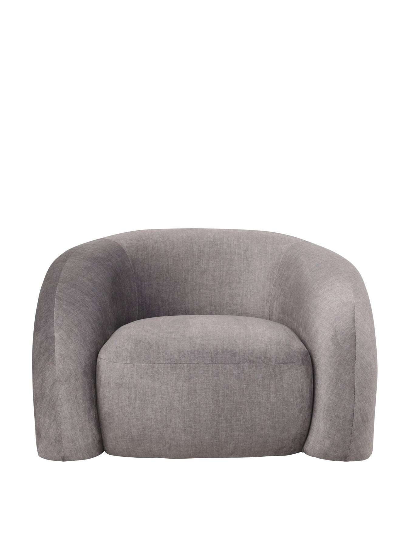 Casa Upholstered Curved Snug Chair Grey