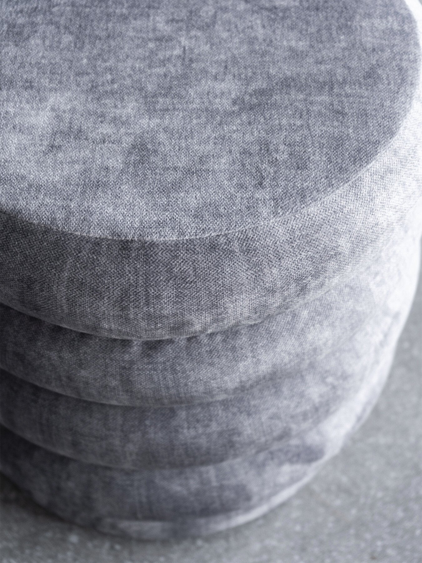 Casa Upholstered Stool with Fabric Base Grey