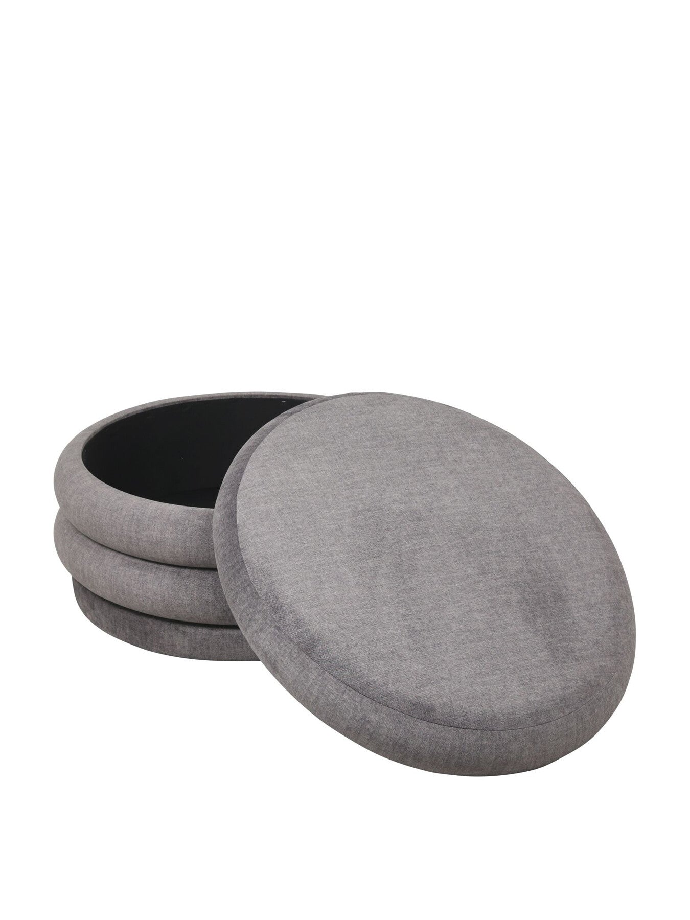 Casa Upholstered Storage Ottoman Grey