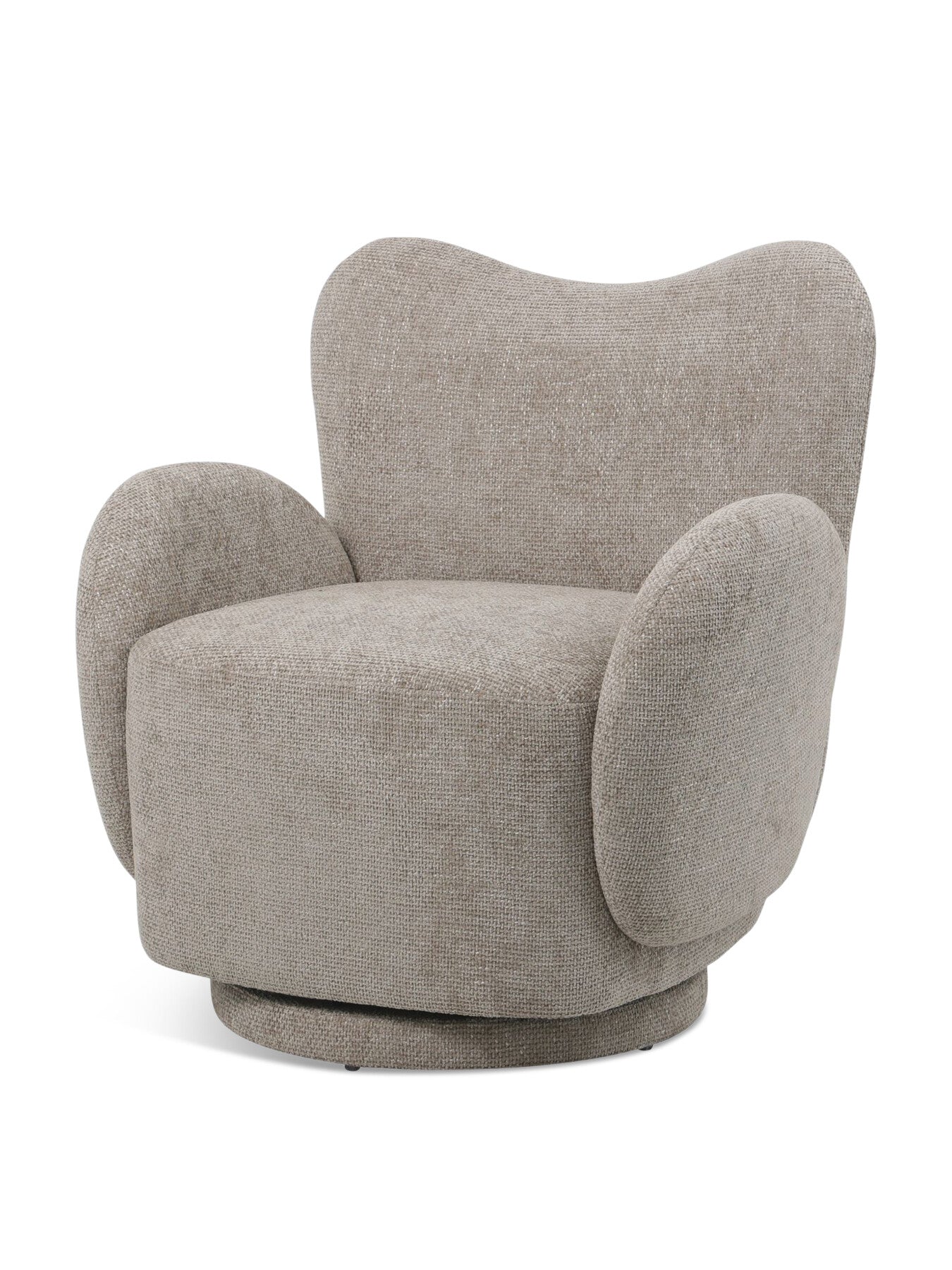 Casa Upholstered Swivel Chair Mink