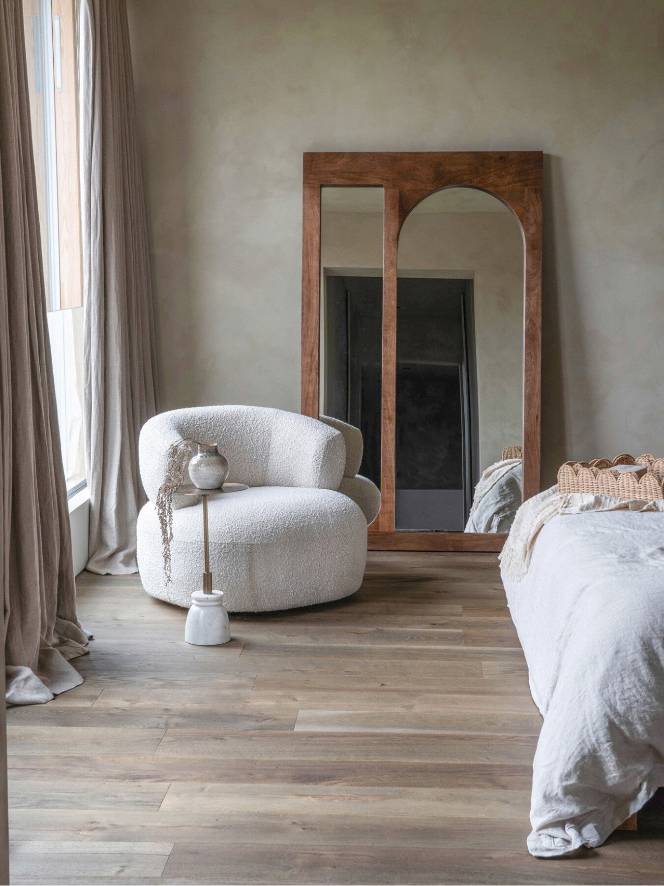 Monterey Wooden Floor Standing Mirror