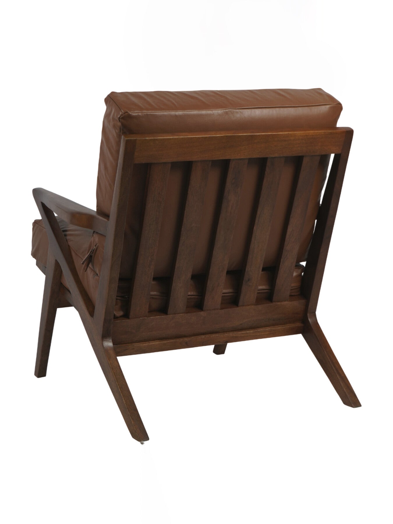 Atherton Wooden Upholstered Leather Armchair
