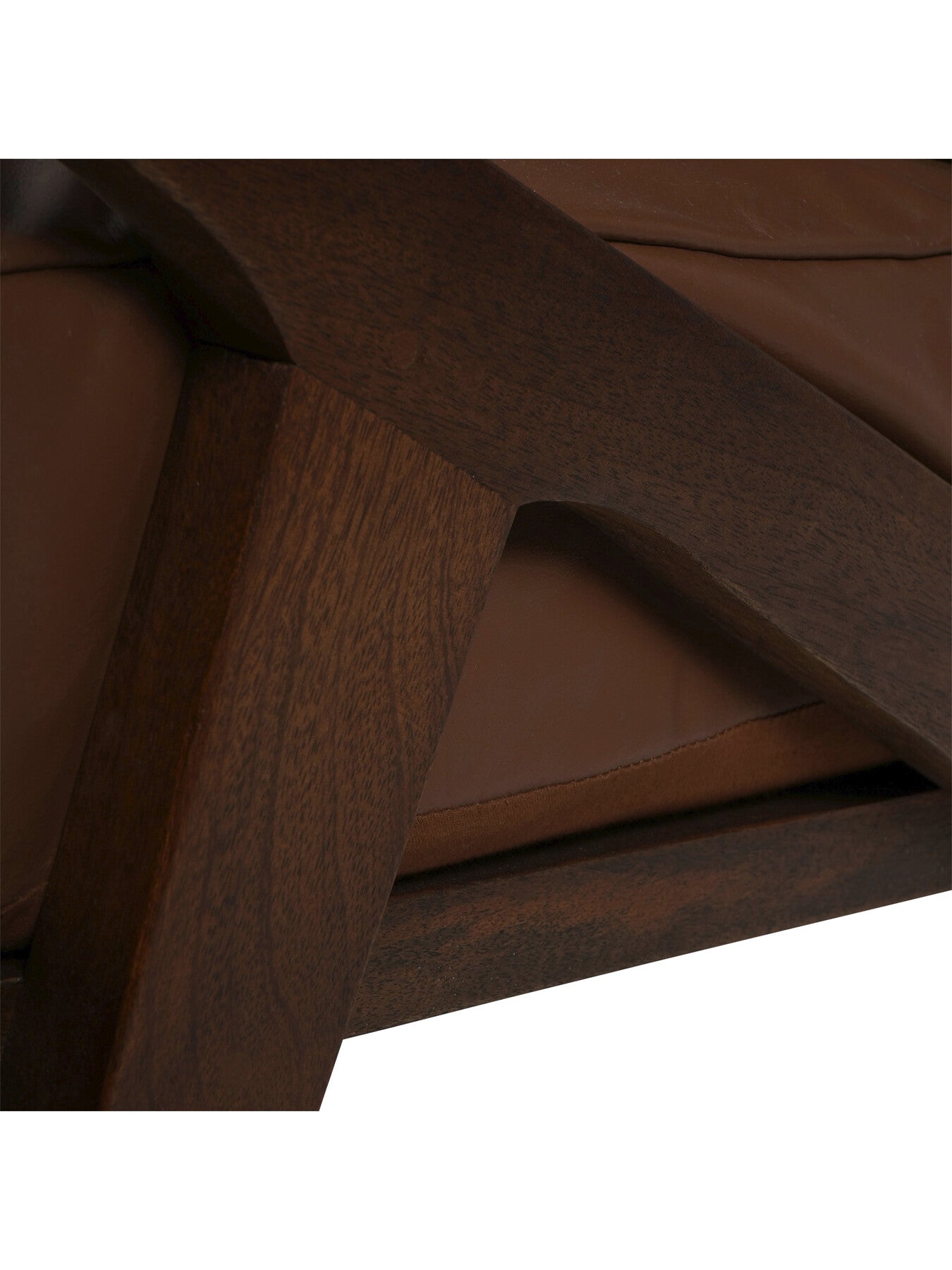 Atherton Wooden Upholstered Leather Armchair