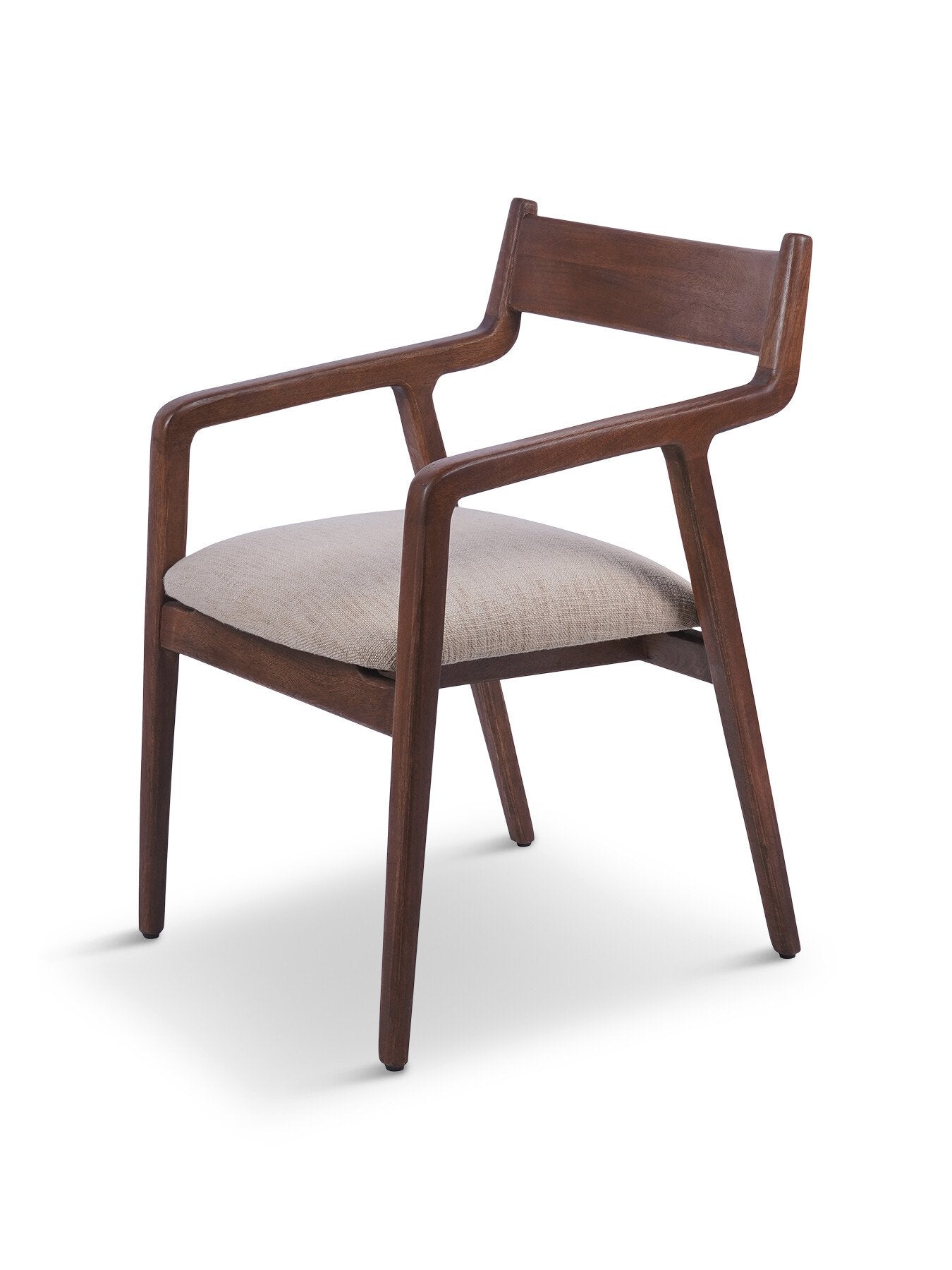 Monterey Wooden Upholstered Dining Chair in Beige