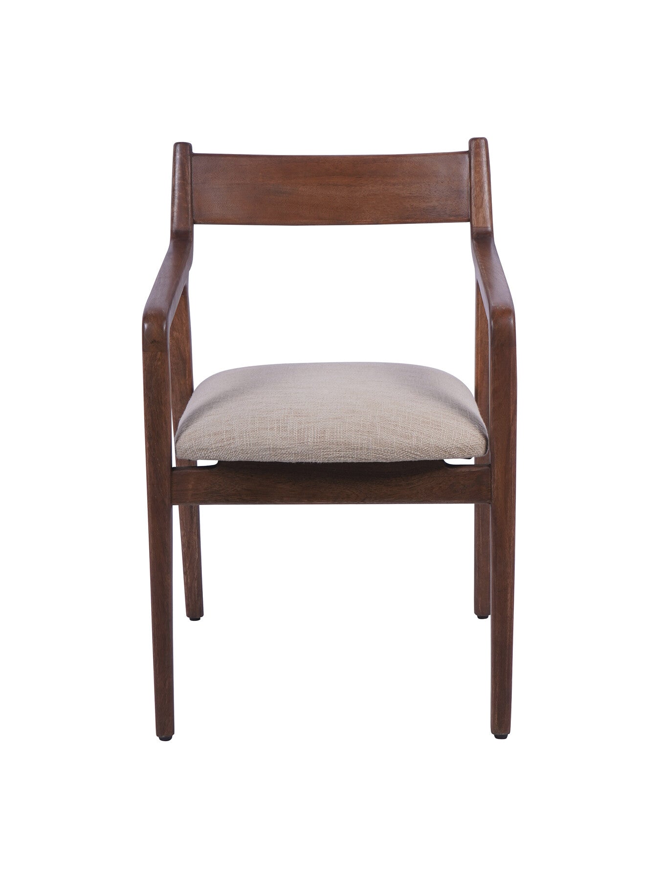 Monterey Wooden Upholstered Dining Chair in Beige