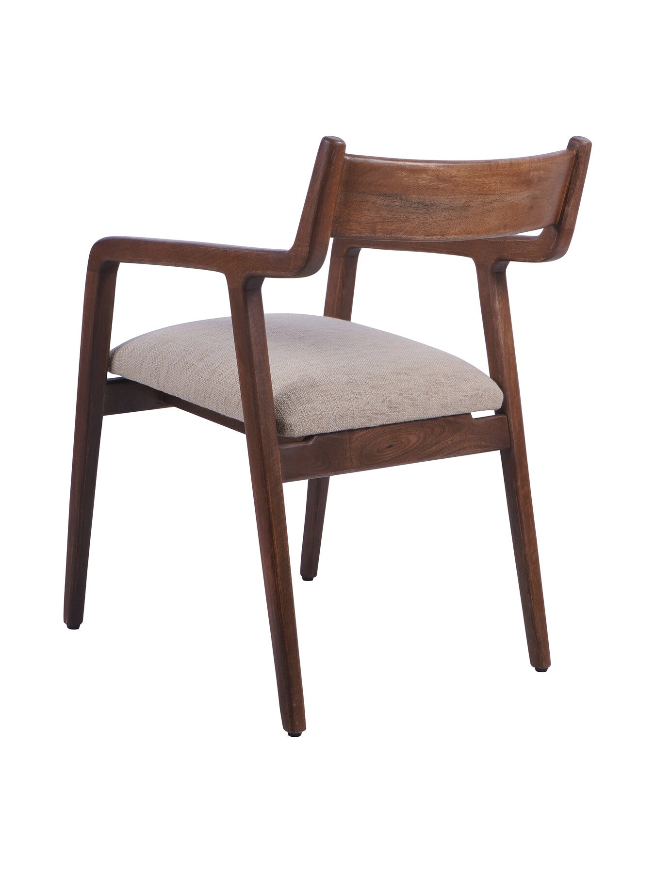 Monterey Wooden Upholstered Dining Chair in Beige