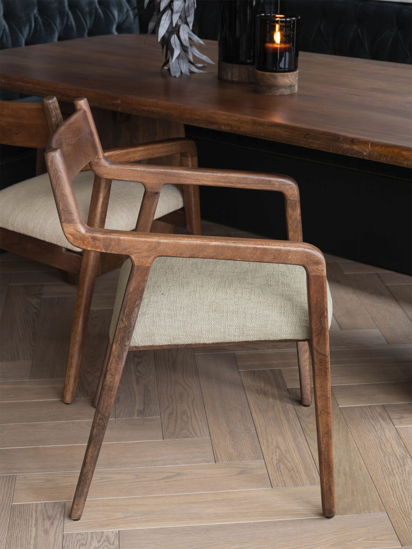 Monterey Wooden Upholstered Dining Chair in Sage