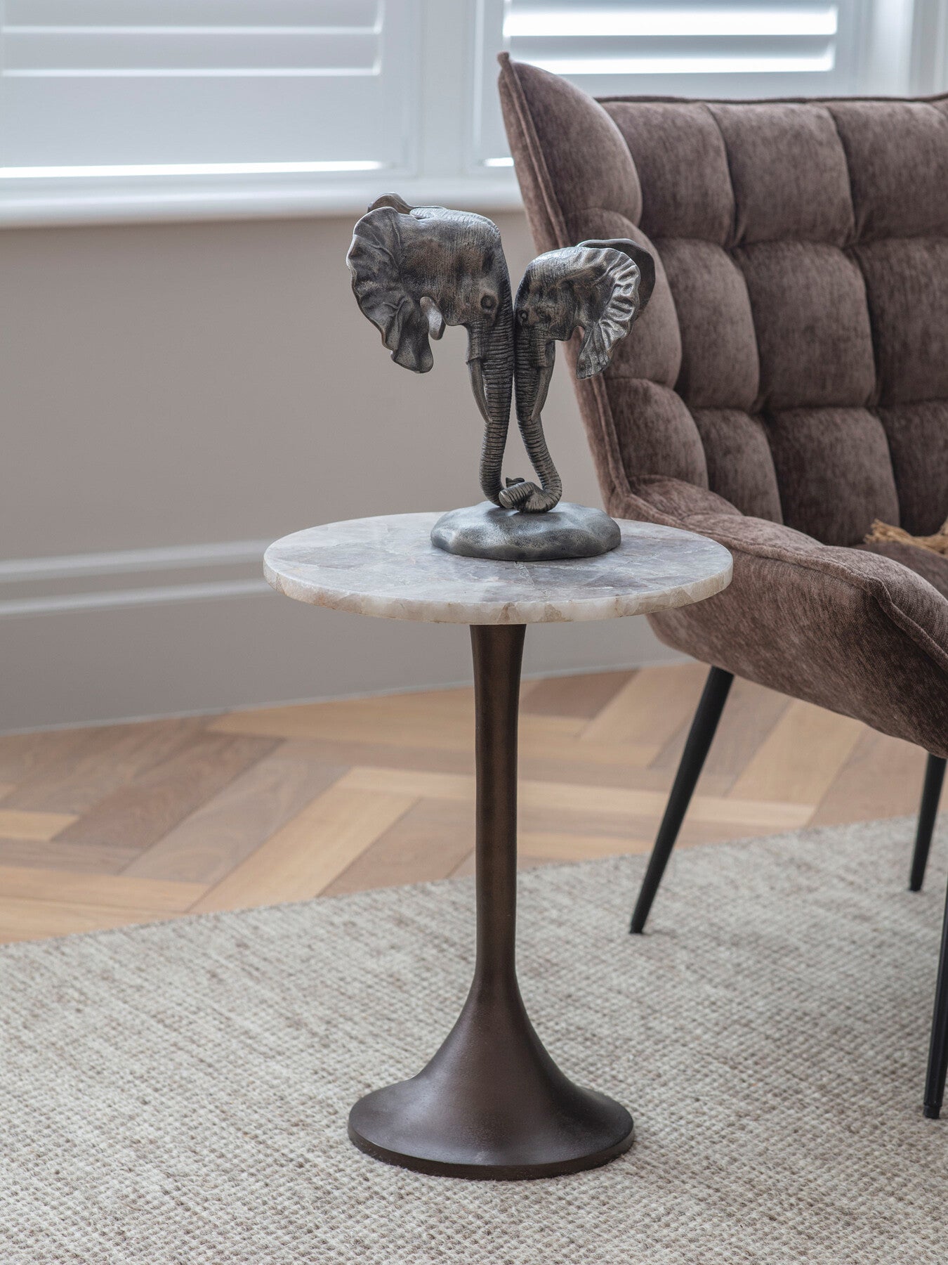 Bosworth  Smokey Quartz  Side Table 42cm