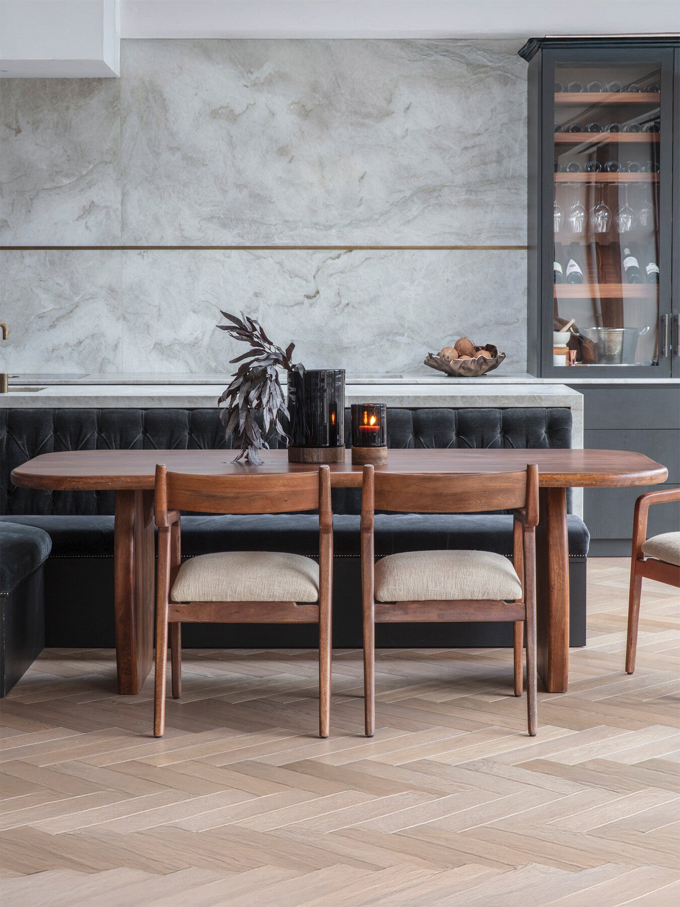 Monterey Wooden Upholstered Dining Chair in Cappuccino