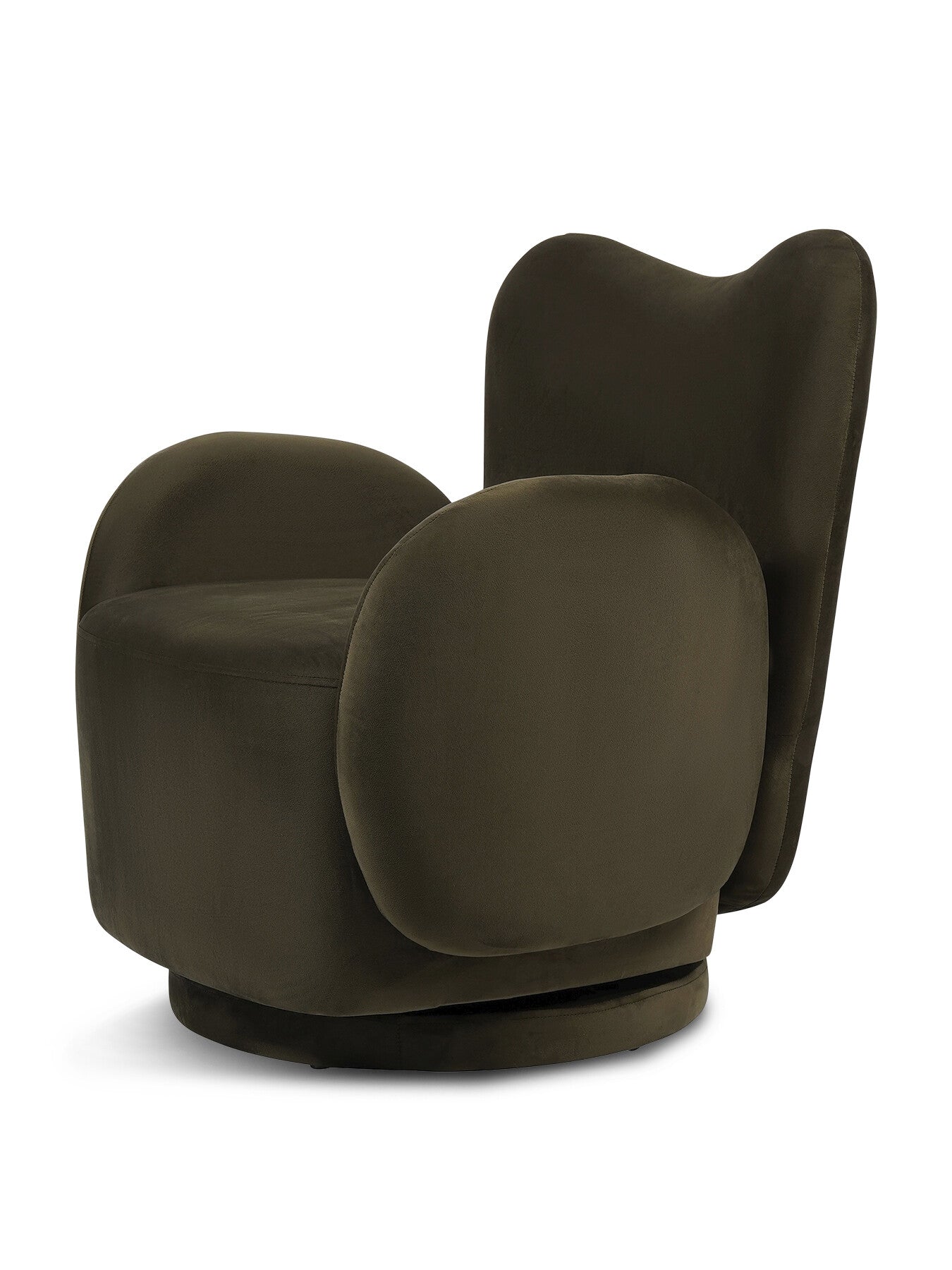 Bingham Upholstered Swivel Chair Velvet Green