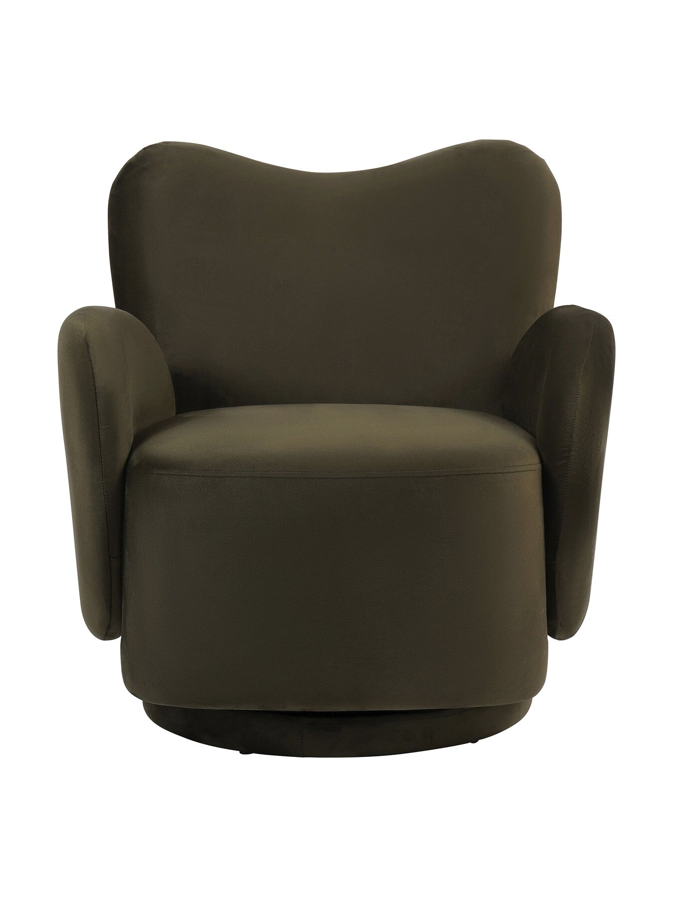 Bingham Upholstered Swivel Chair Velvet Green