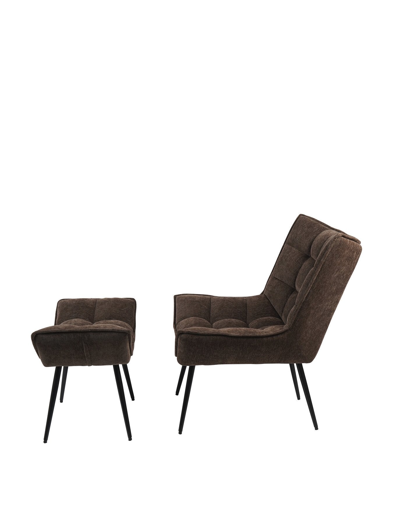 Chrishall Occasional Chair with Footstool in Vel