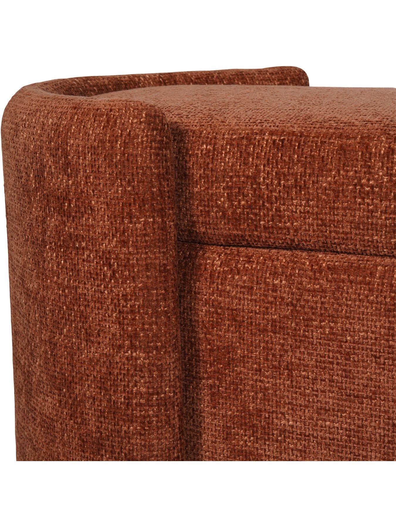 Waverley Upholstered Storage Bench Terracotta