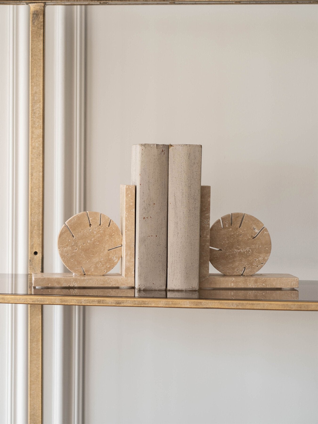 Catania  Travertine Bookends