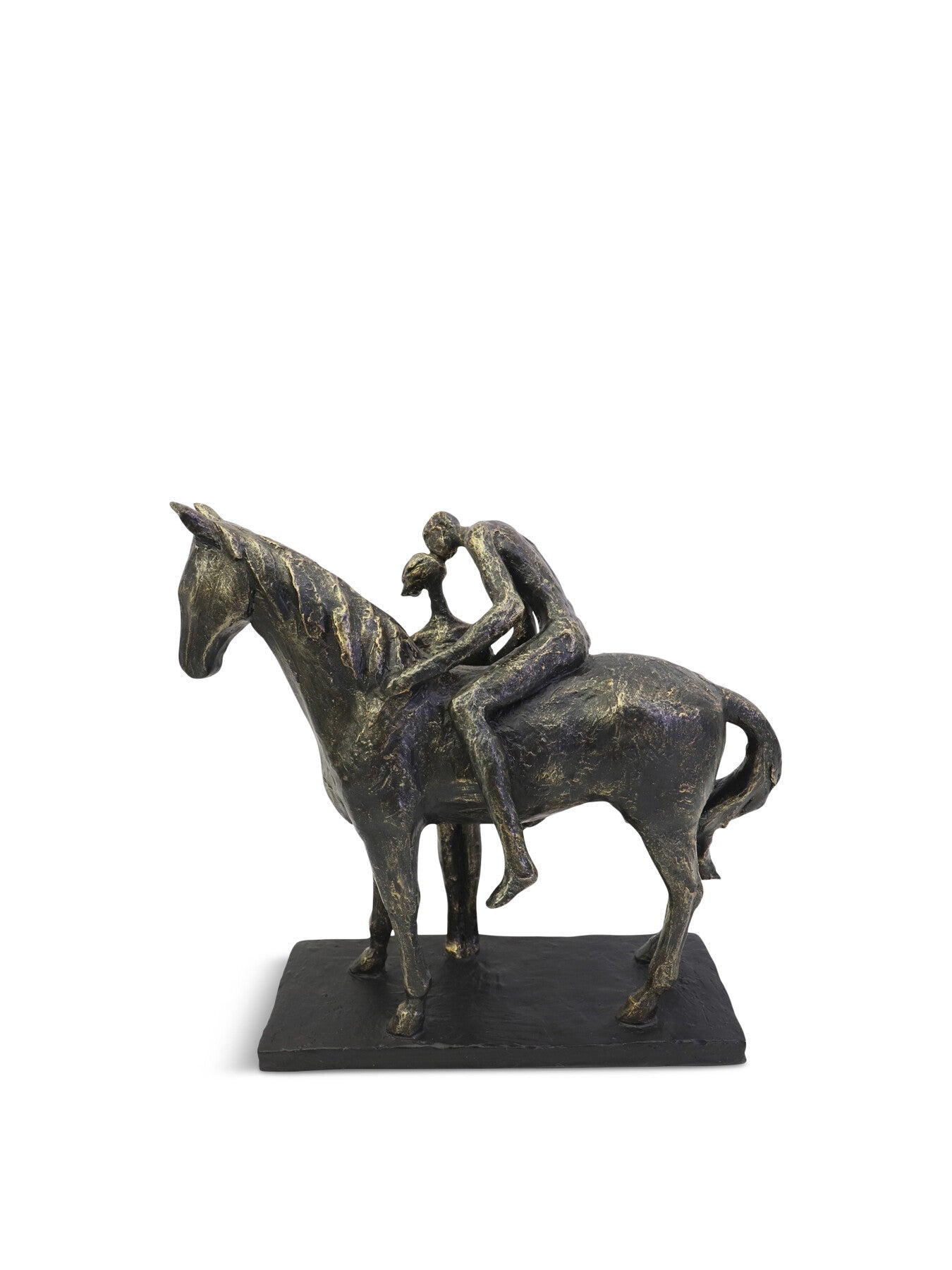 Kissing Couple with Horse  Sculpture