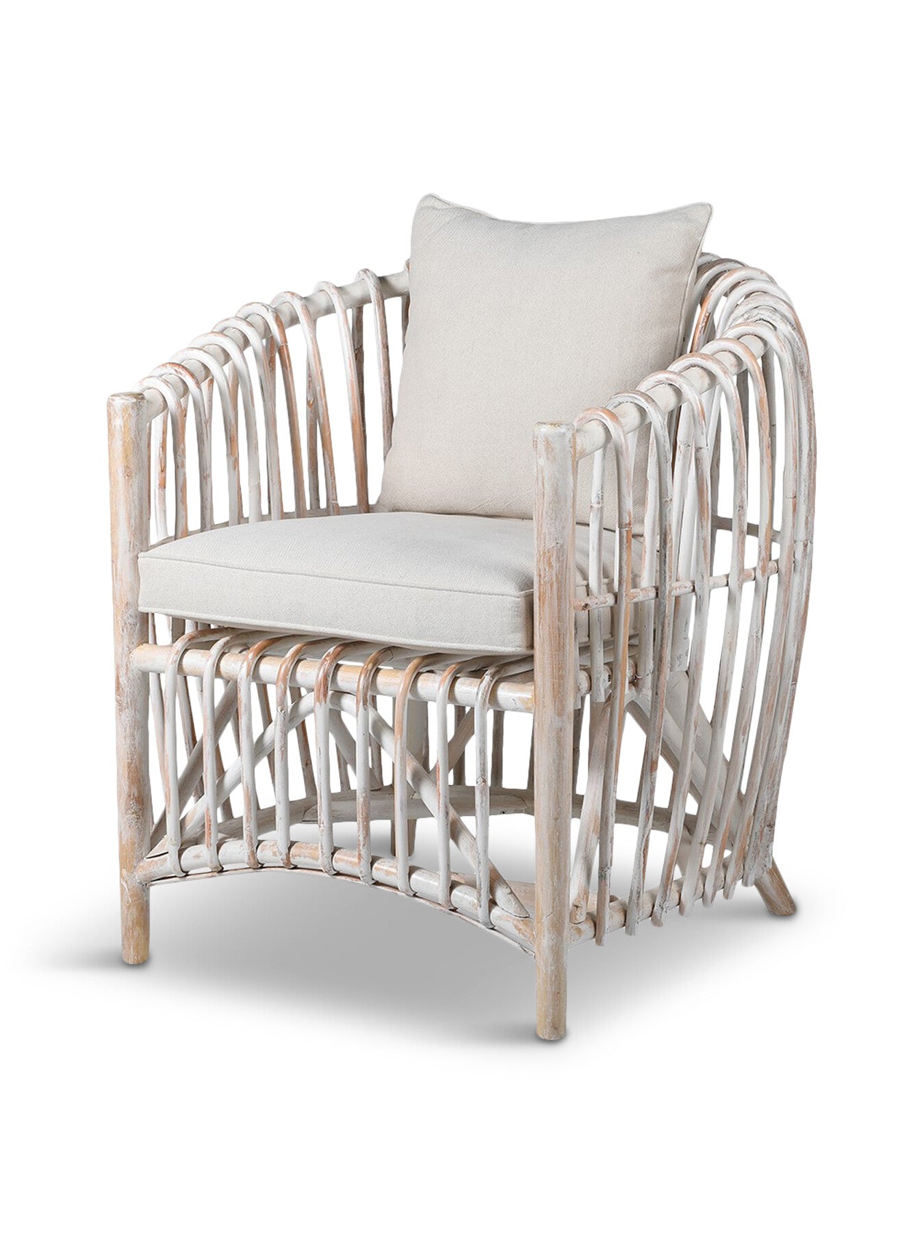 OCCASIONAL  White Wash Rounder Chair