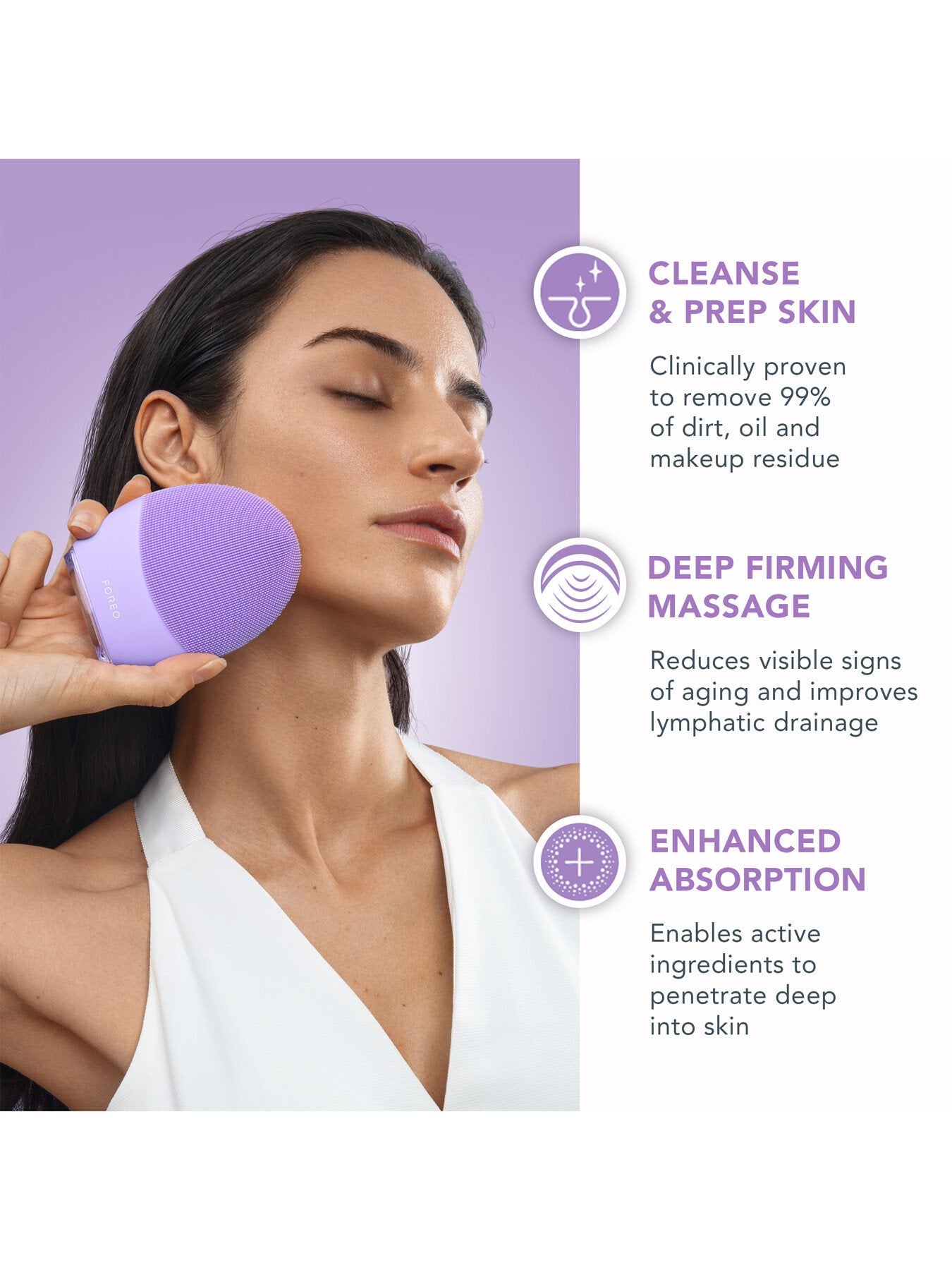 LUNA™ 4 2-in-1 Smart Facial Cleansing Firming Massage Device for Sensitive Skin