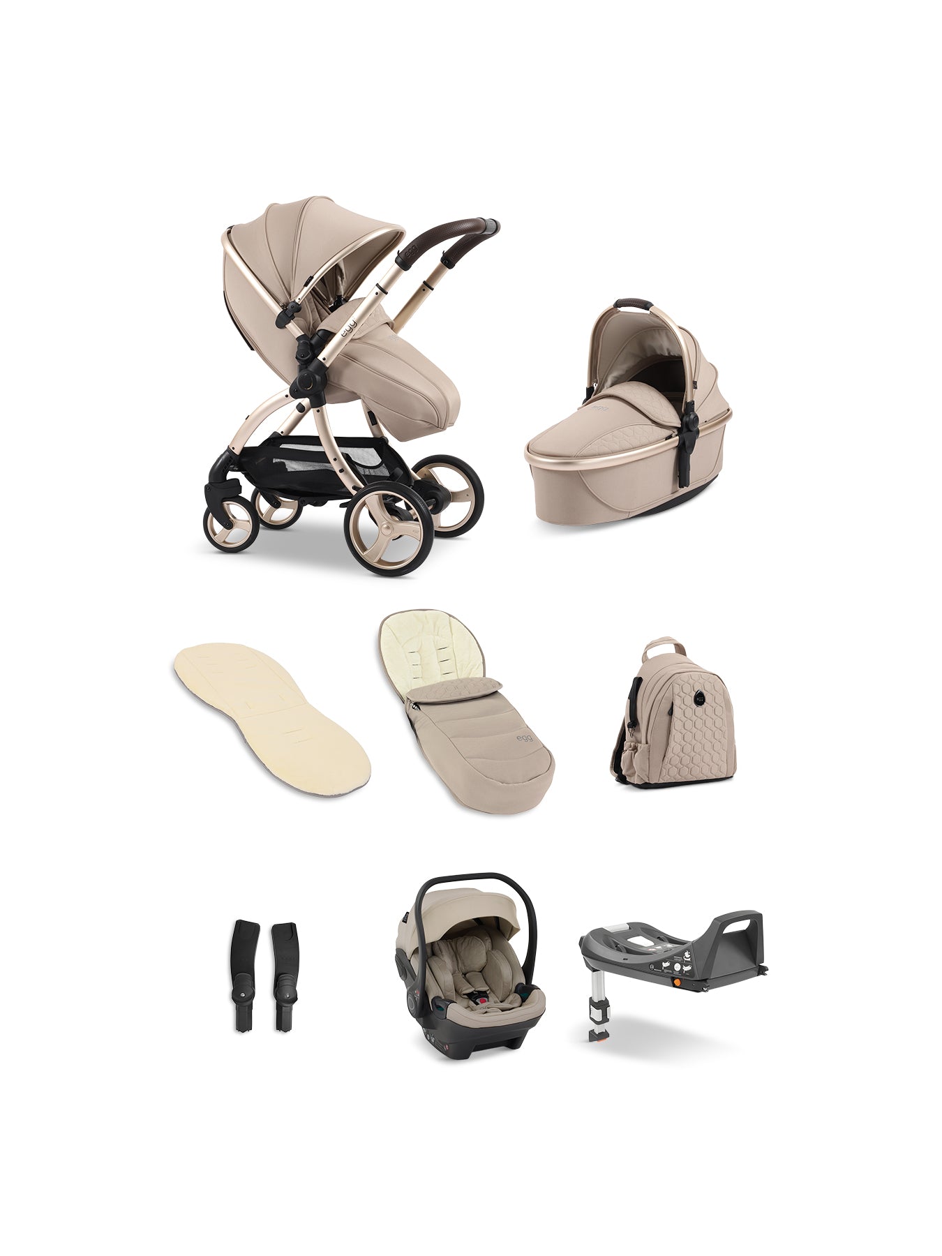 egg3 Stroller Luxury Bundle Feather