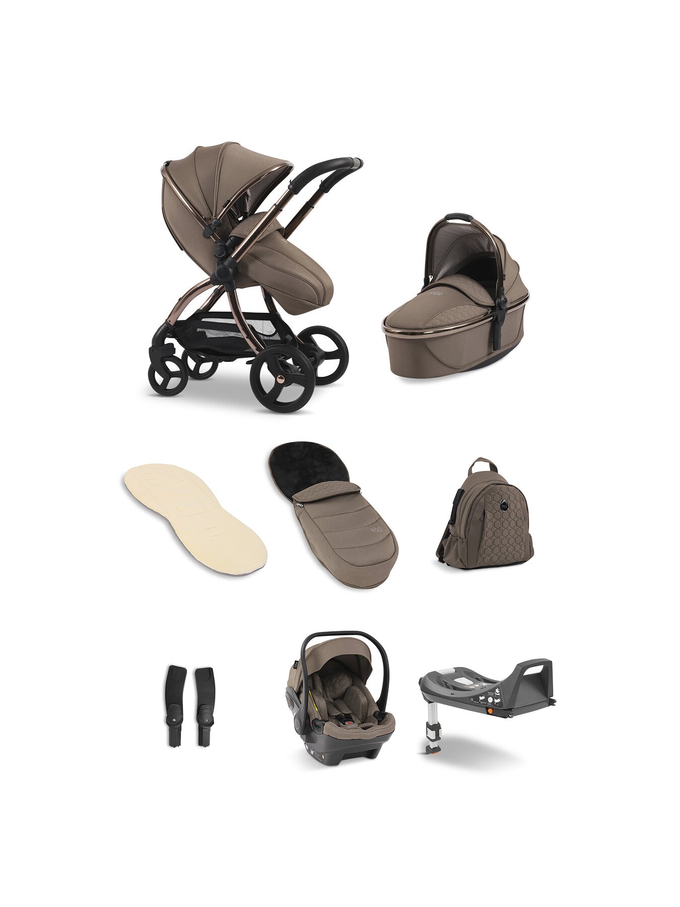 egg3 Stroller Luxury Bundle Mink
