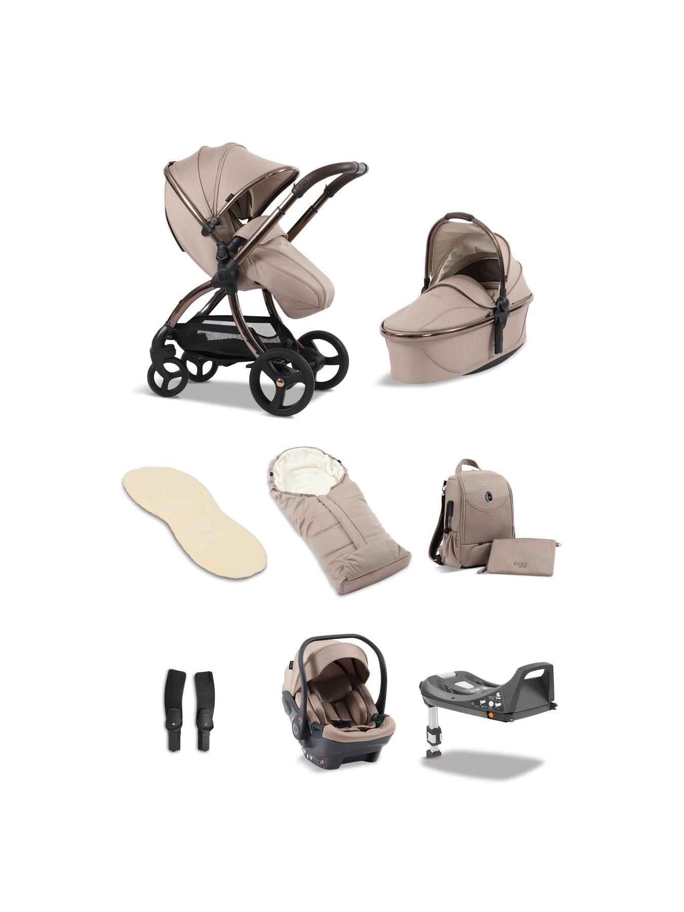 egg3 Stroller Luxury Bundle Special Addition Almond