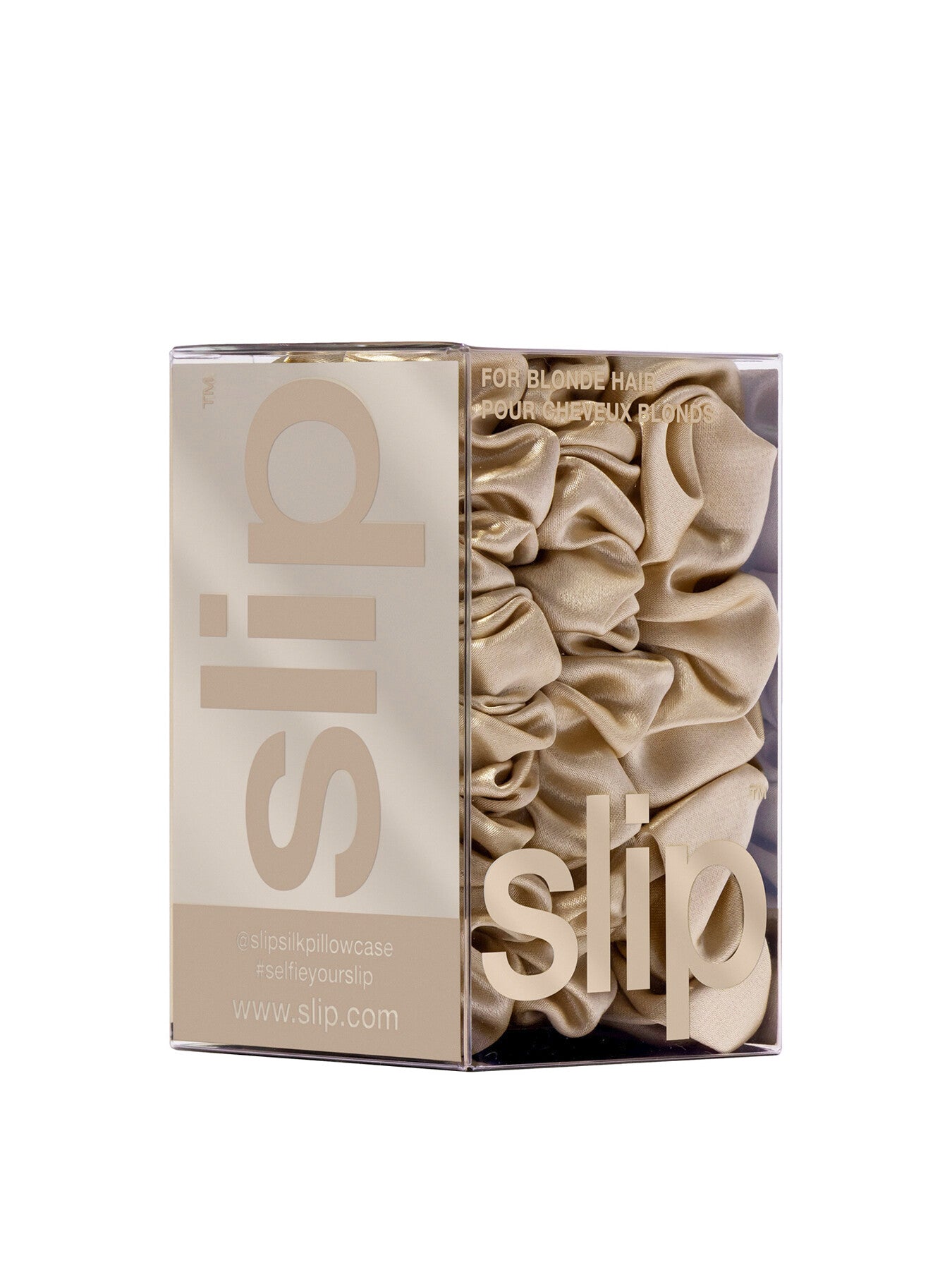 Pure Silk Assorted Scrunchies Set Of 3 Blonde