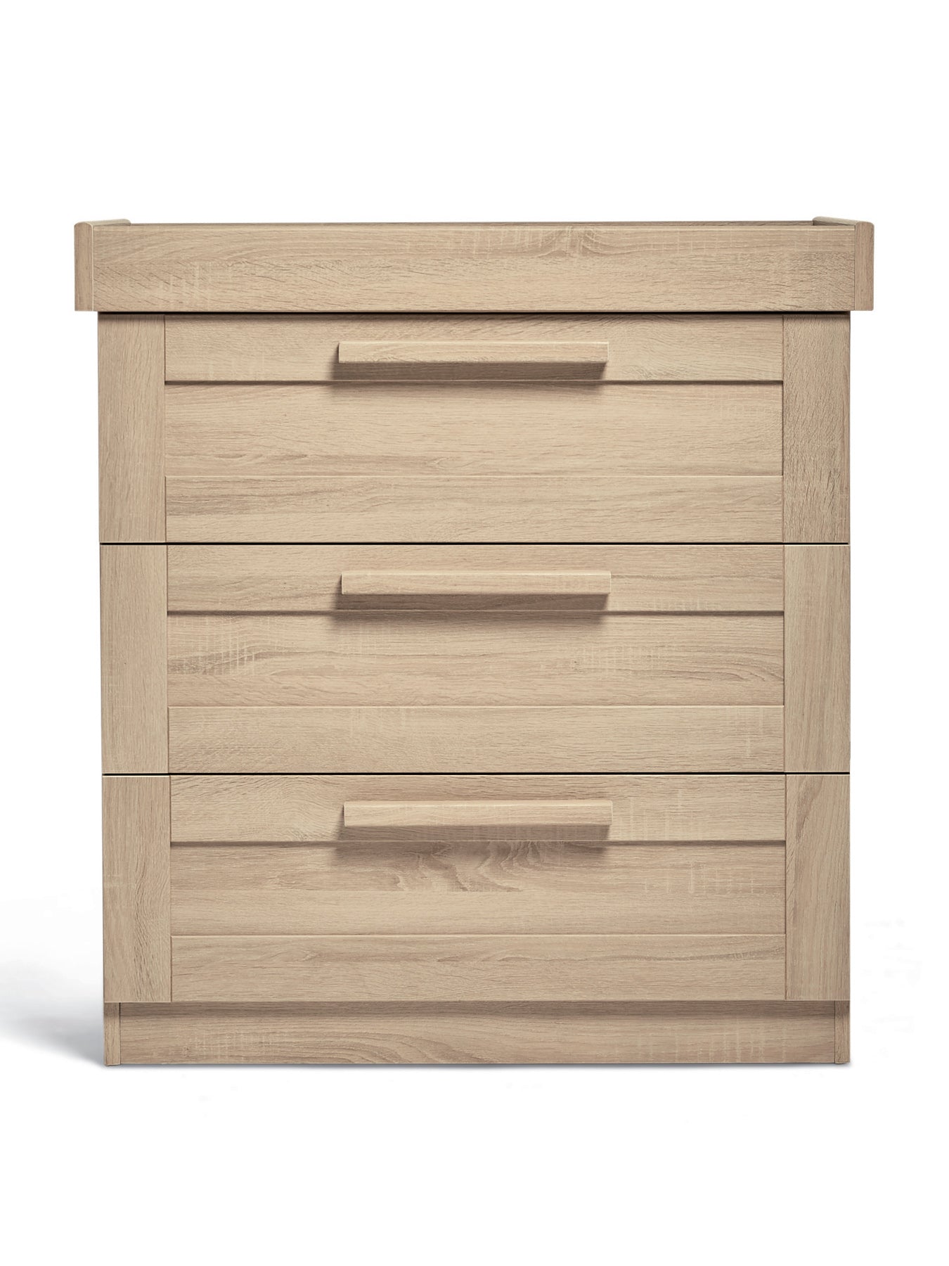 Atlas 2 Piece Cot Bed Set with Dresser Changer Light Oak