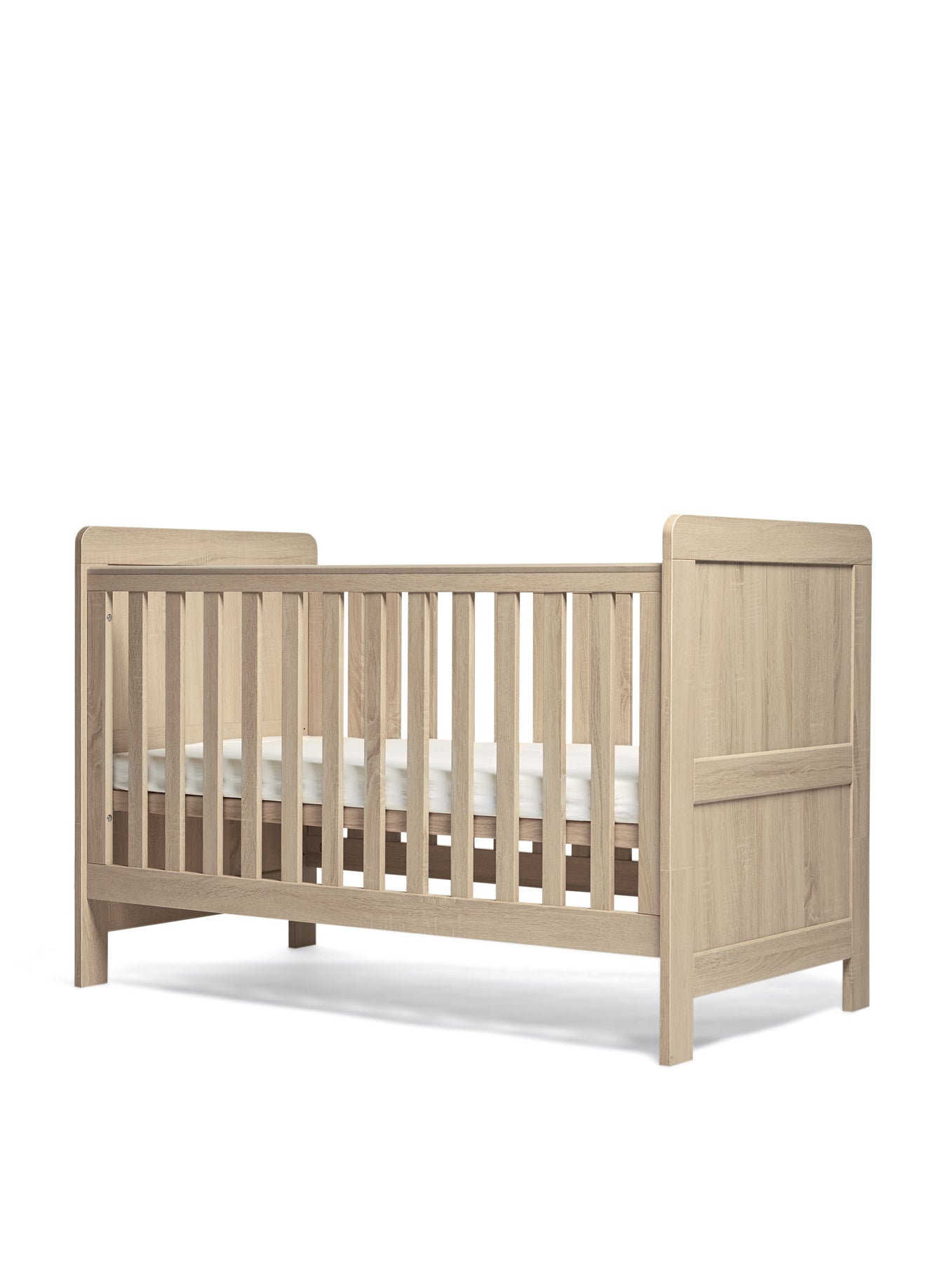 Atlas 2 Piece Cot Bed Set with Dresser Changer Light Oak