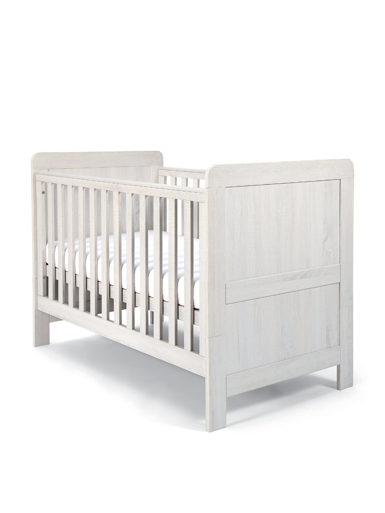 Atlas 2 Piece Cot Bed Set with Dresser Changer Nimbus White