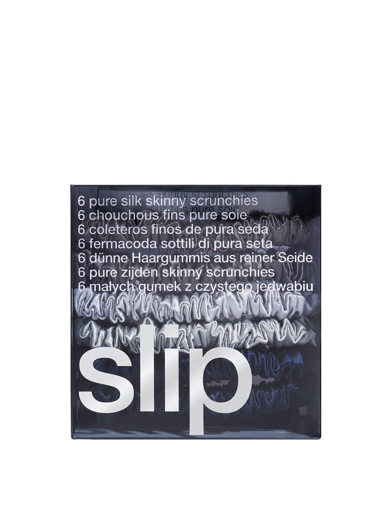 slip pure silk skinny scrunchies - midnight