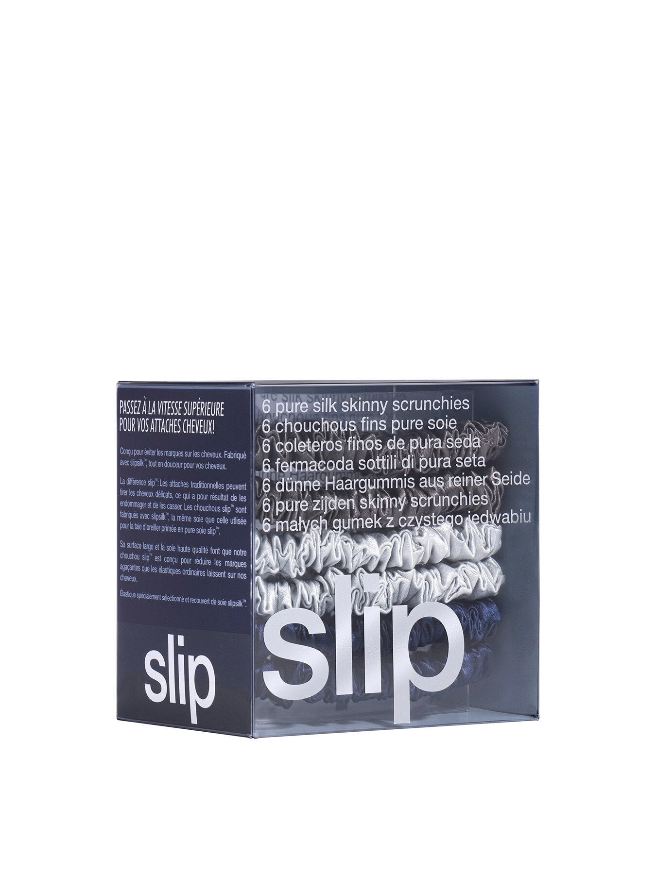 slip pure silk skinny scrunchies - midnight