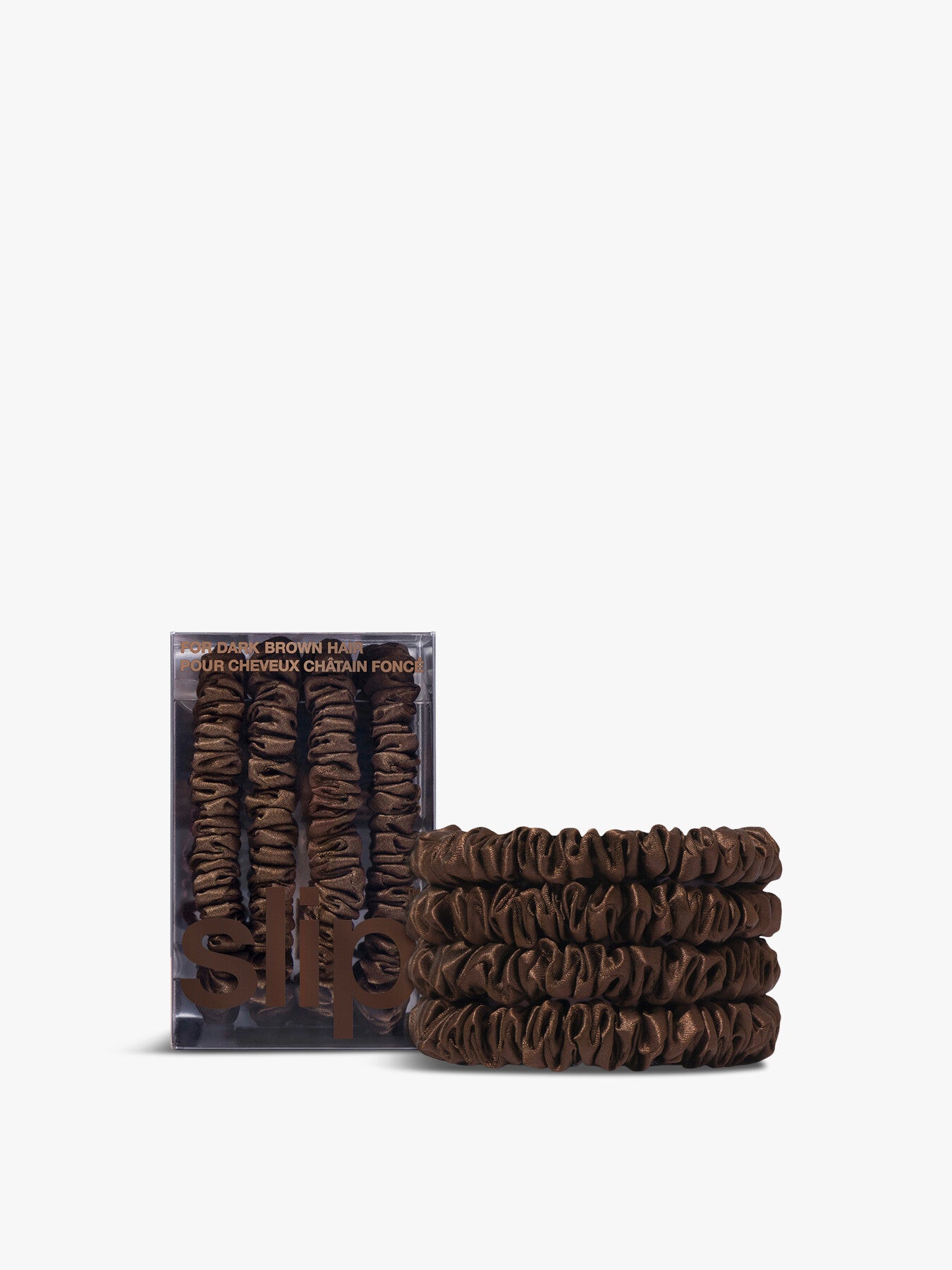 Pure Silk Skinny Scrunchies Set of 4